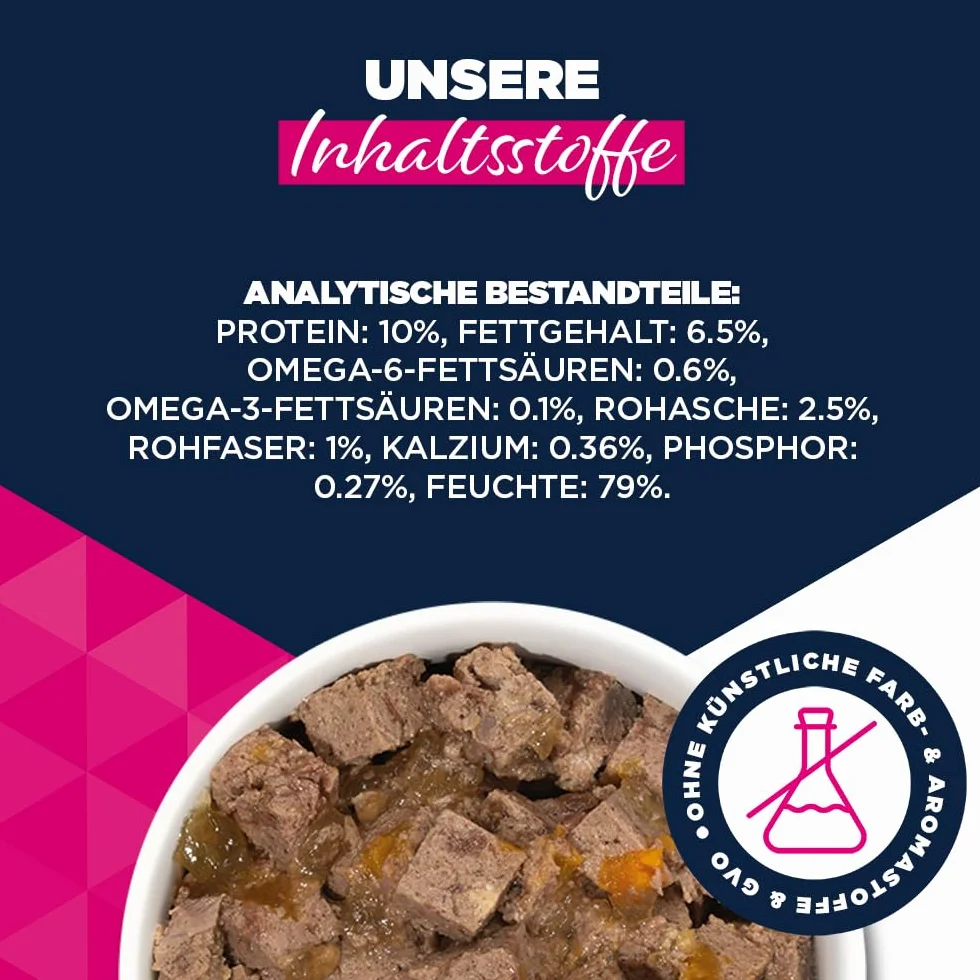 EUKANUBA Life Care Aliment Humide Chien Adulte 1-7 Ans Toutes Races, Pâtée Riche en Bœuf & Courges, Oméga-3, Calcium, 6x400g