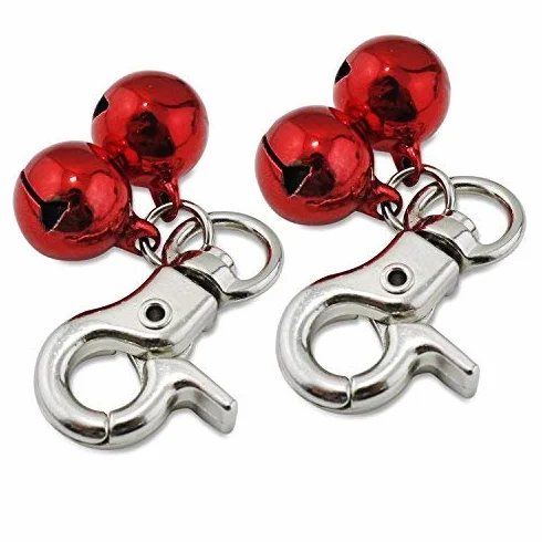 Lot de 2 pendentifs grelots pour collier chien chat