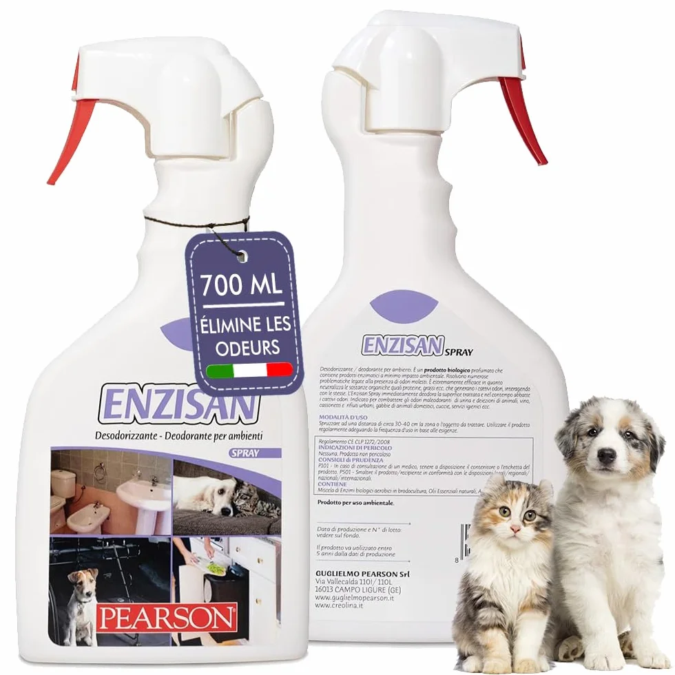 PEARSON Nettoyant Enzymatique Urine Chat Chien Spray 700ML Destructeur Odeur