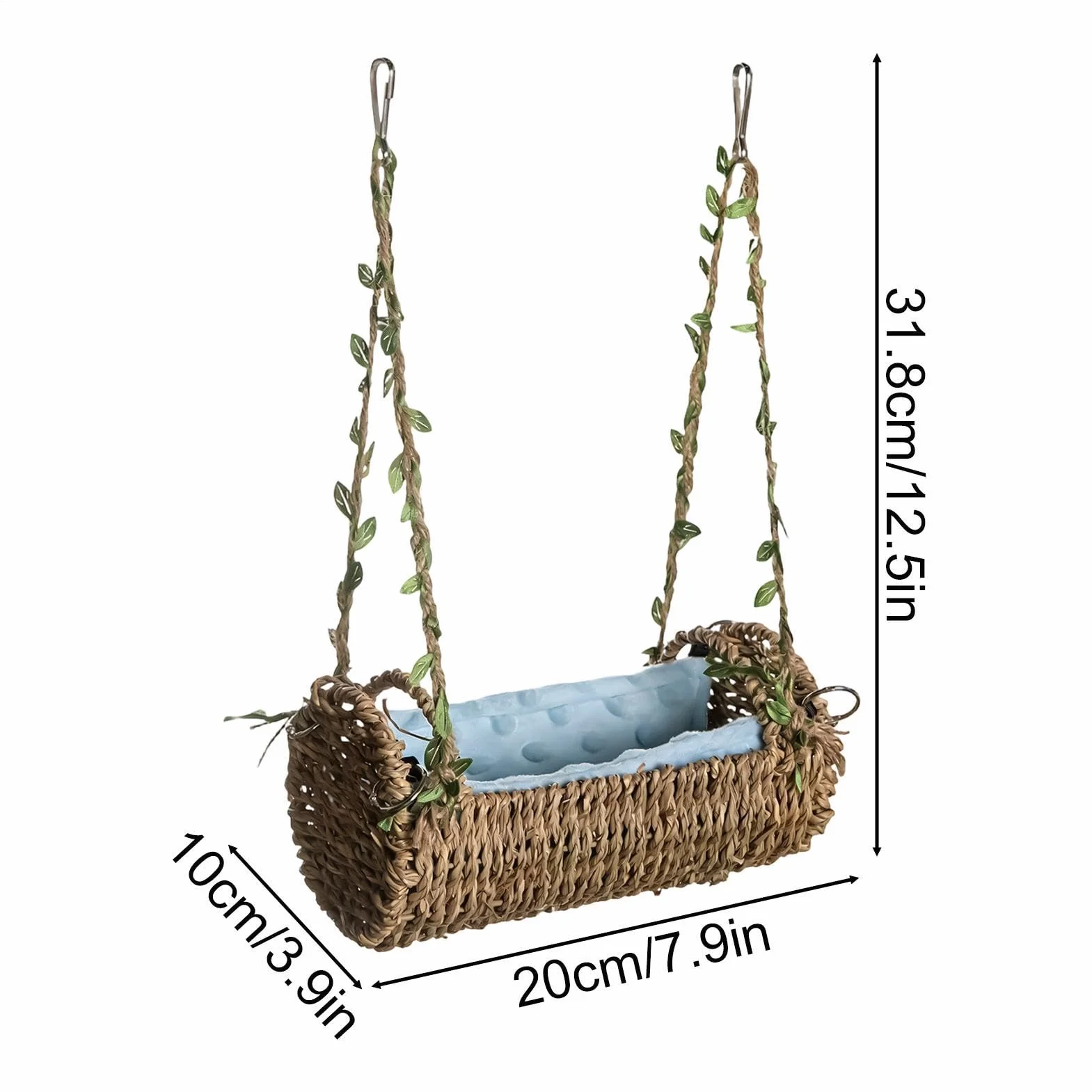 Générique Hamac pour Hamster | Anti-Rongeur, Aéré et Suspendu pour Enrichissement,Balancelle pour Hamster avec Tapis Amovible | pour Cochon d'Inde, Lapin Nain, Chinchilla, Gerbille