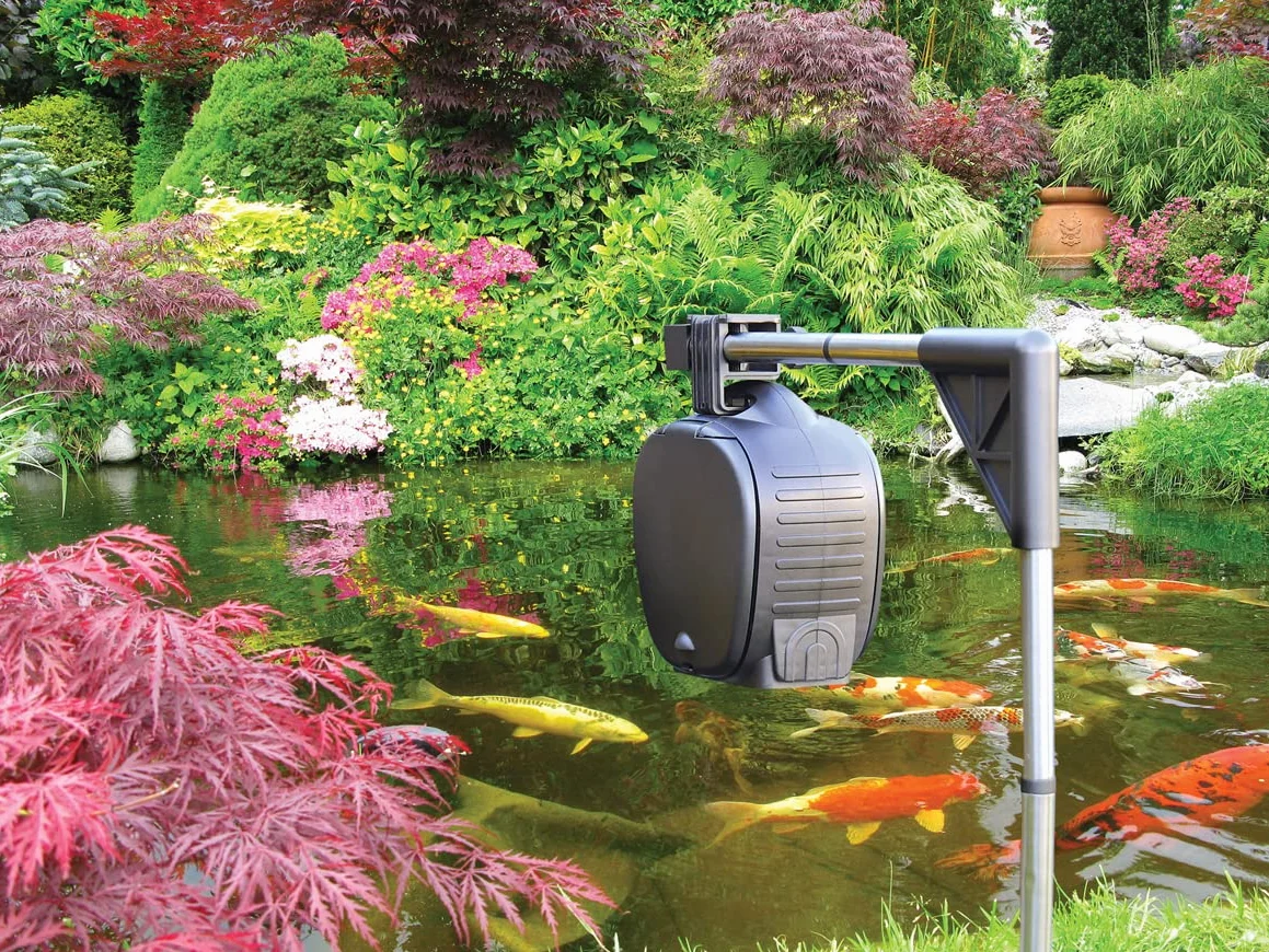 HOZELOCK Distributeur Automatique de Nourriture pour Poisson sur Pic, Capacité 800 mL, Fonctionne sur Pile