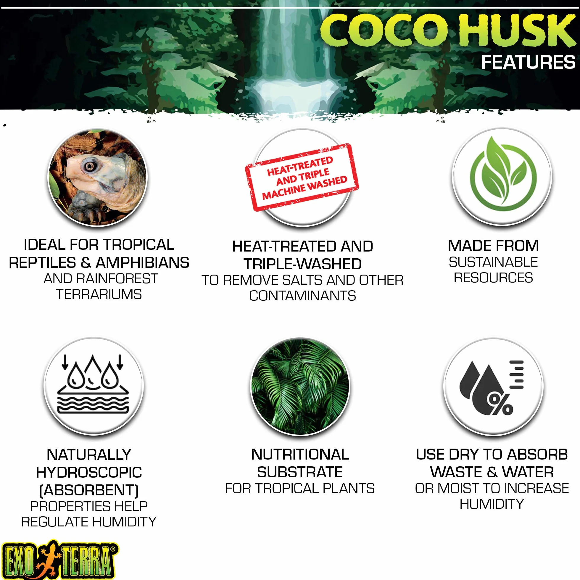 Exo Terra Coco Husk 8 l