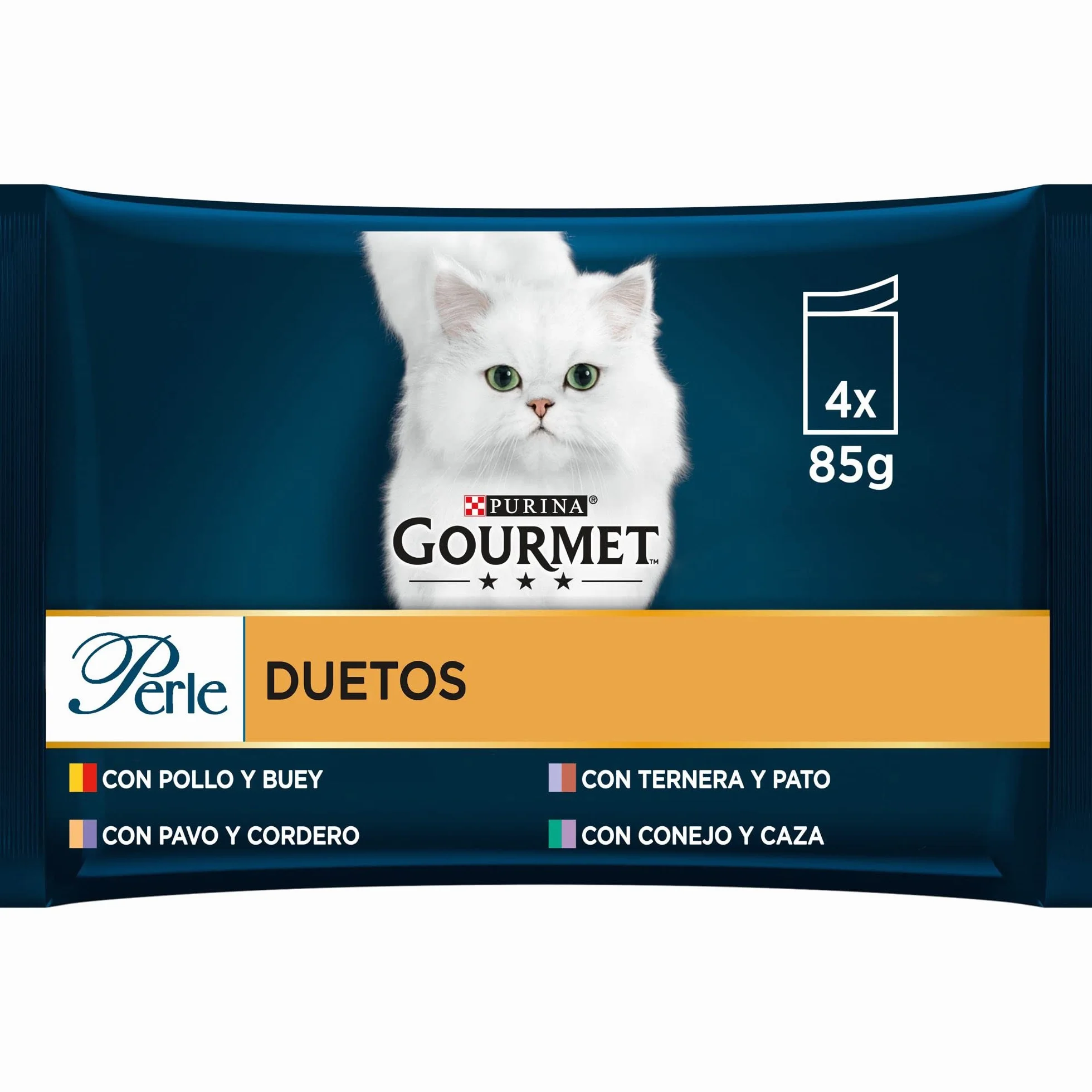 Purina Gourmet Perles Fines Feuilles Duo Nourriture pour Chat viandes délicates 12 x 4 x 85 g