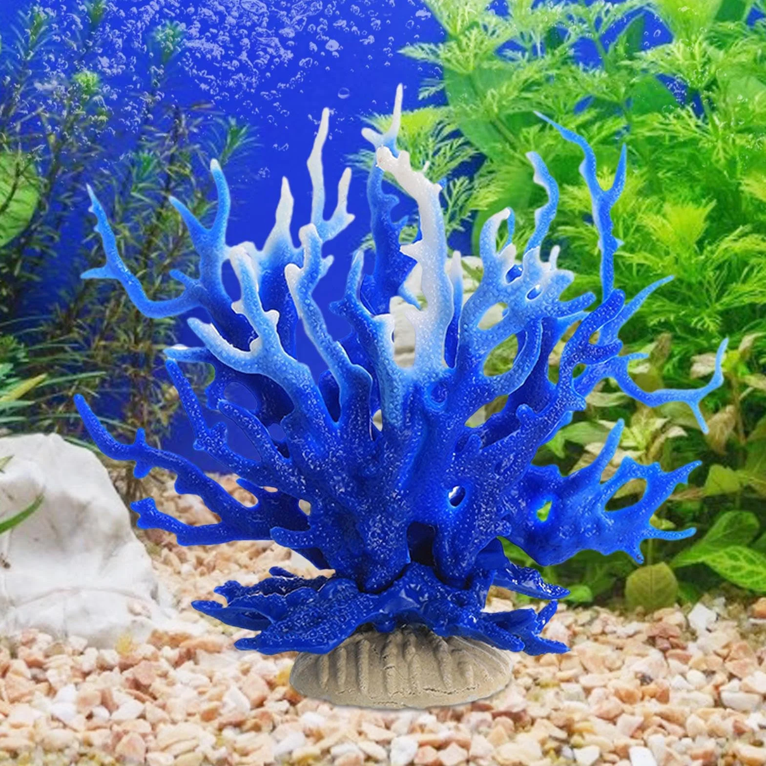 Décor Faux Corail - Corail Artificiel Réaliste 6,7 x 2,6 x 5,5 Pouces pour Salon Maison