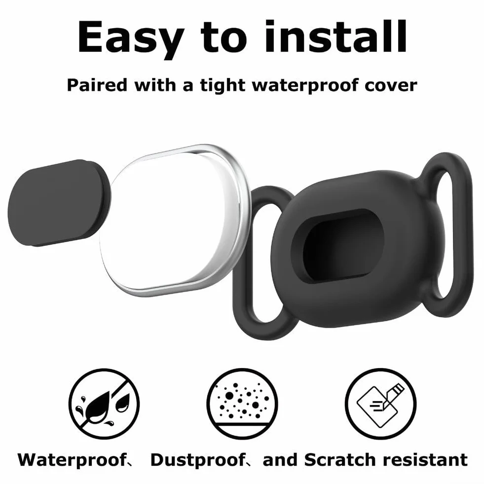 Pour Xiaomi Smart Tag, positionnement animal de compagnie, coque en silicone étanche pour chat, anti-perte, résistante aux rayures, accessoire de protection pour Xiaomi (noir)