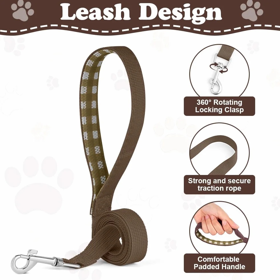 OFFCUP Harnais pour Chiens Anti-Traction avec Laisse, Gilet Réglable Maille Respirante, Marron M