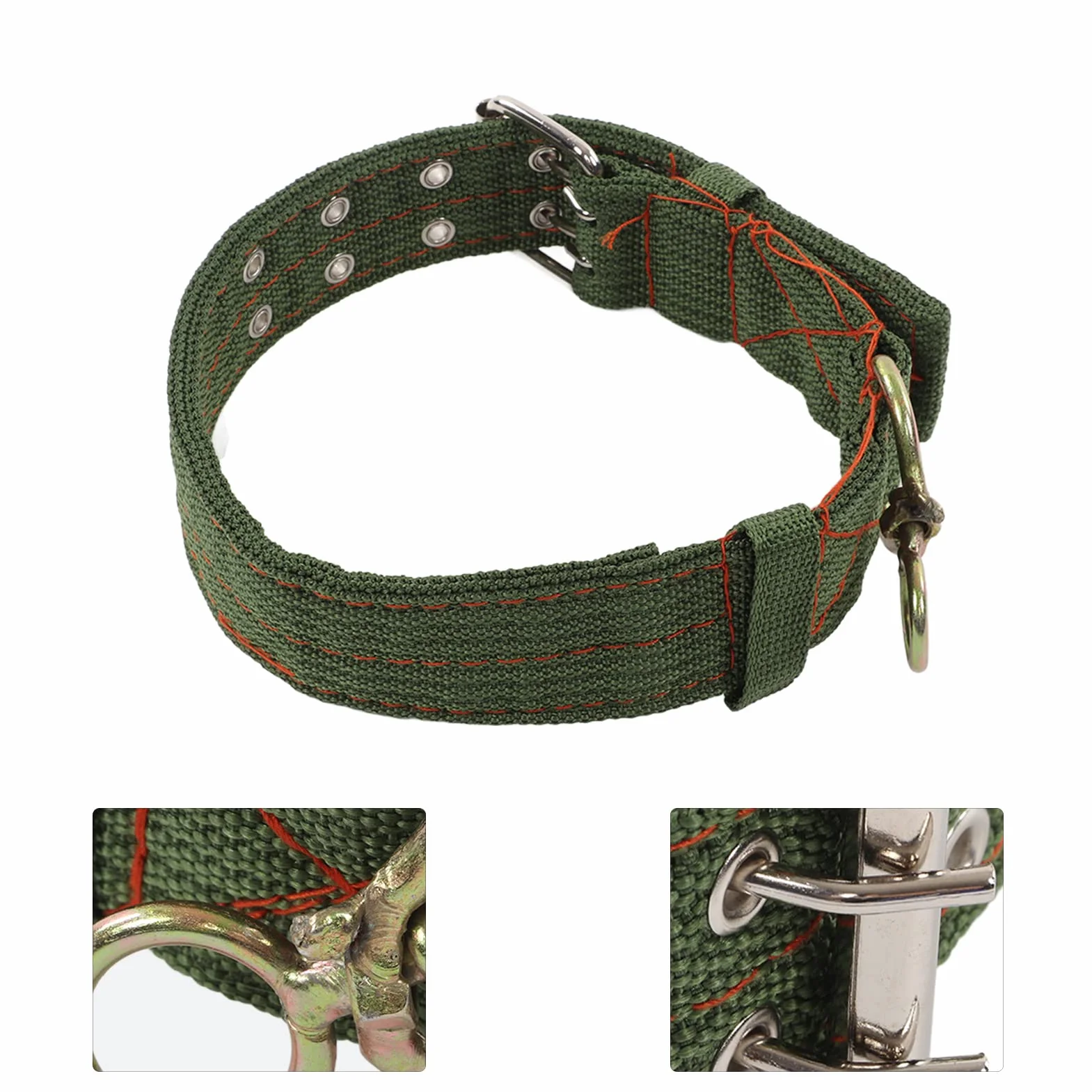 Zerodis Collier de Chèvre de Vache avec Boucle Tournante, Toile et Matériau Métallique, Doux et Confortable pour Les Moutons (S)