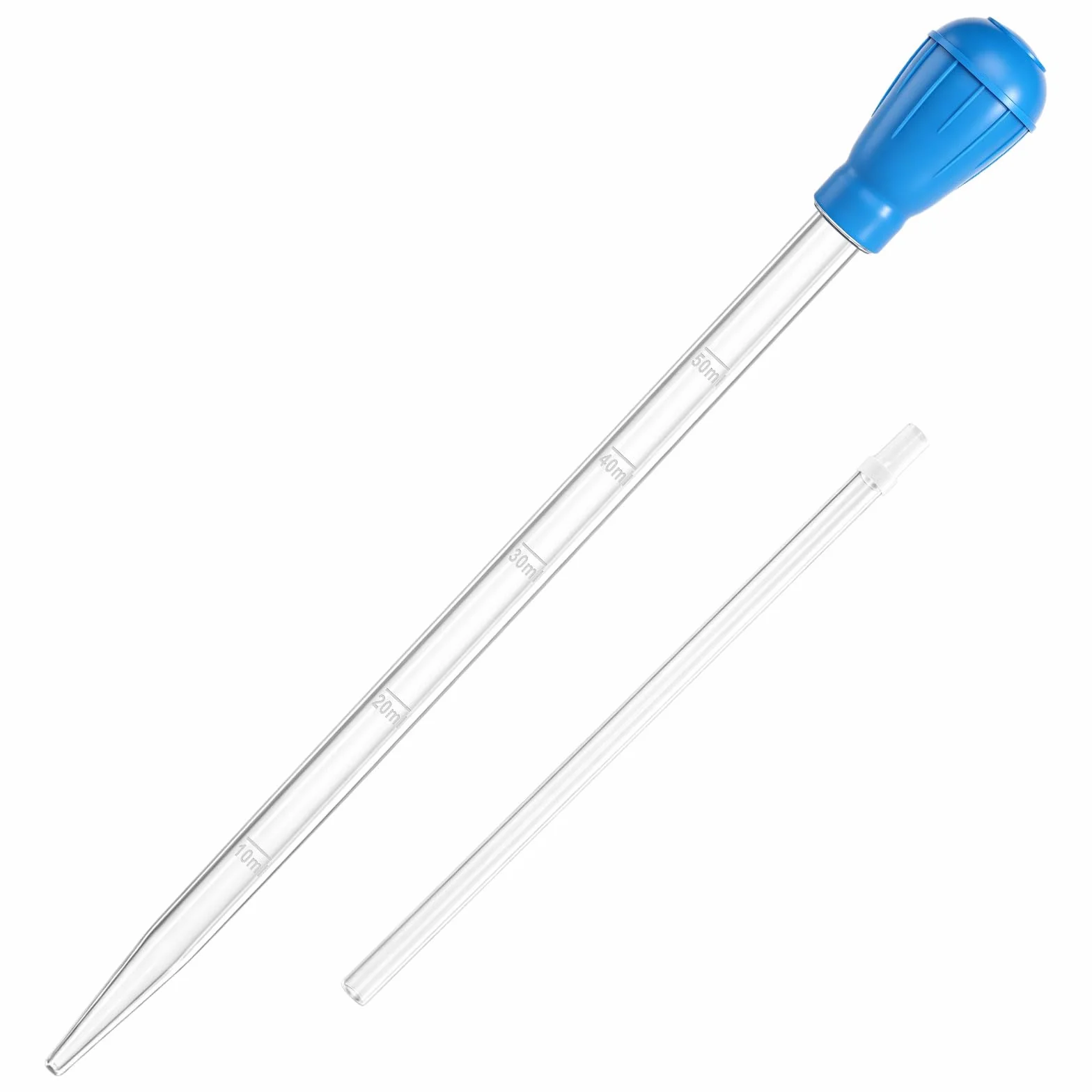 prota Grande pipette d'aquarium - 45 cm - 50 ml - Extra longue - Avec tube d'extension de 25 cm de long - Nettoyeur manuel - Changement d'eau d'aquarium - Accessoire de nettoyage