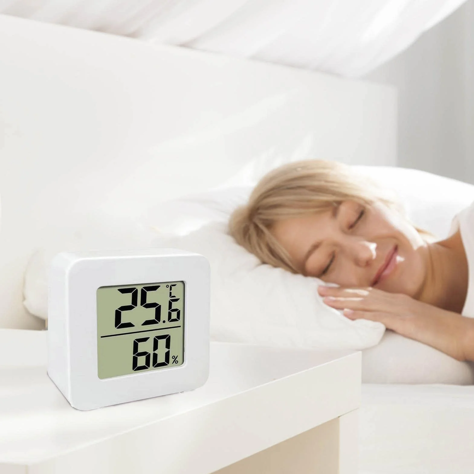 Thermomètre thermique hygromètre numérique 1/3/5/8/10 pièces pour intérieur chambre numérique Intérieur Température et humidité pour maison, bureau, chambre à coucher, serre, entrepôt, cave