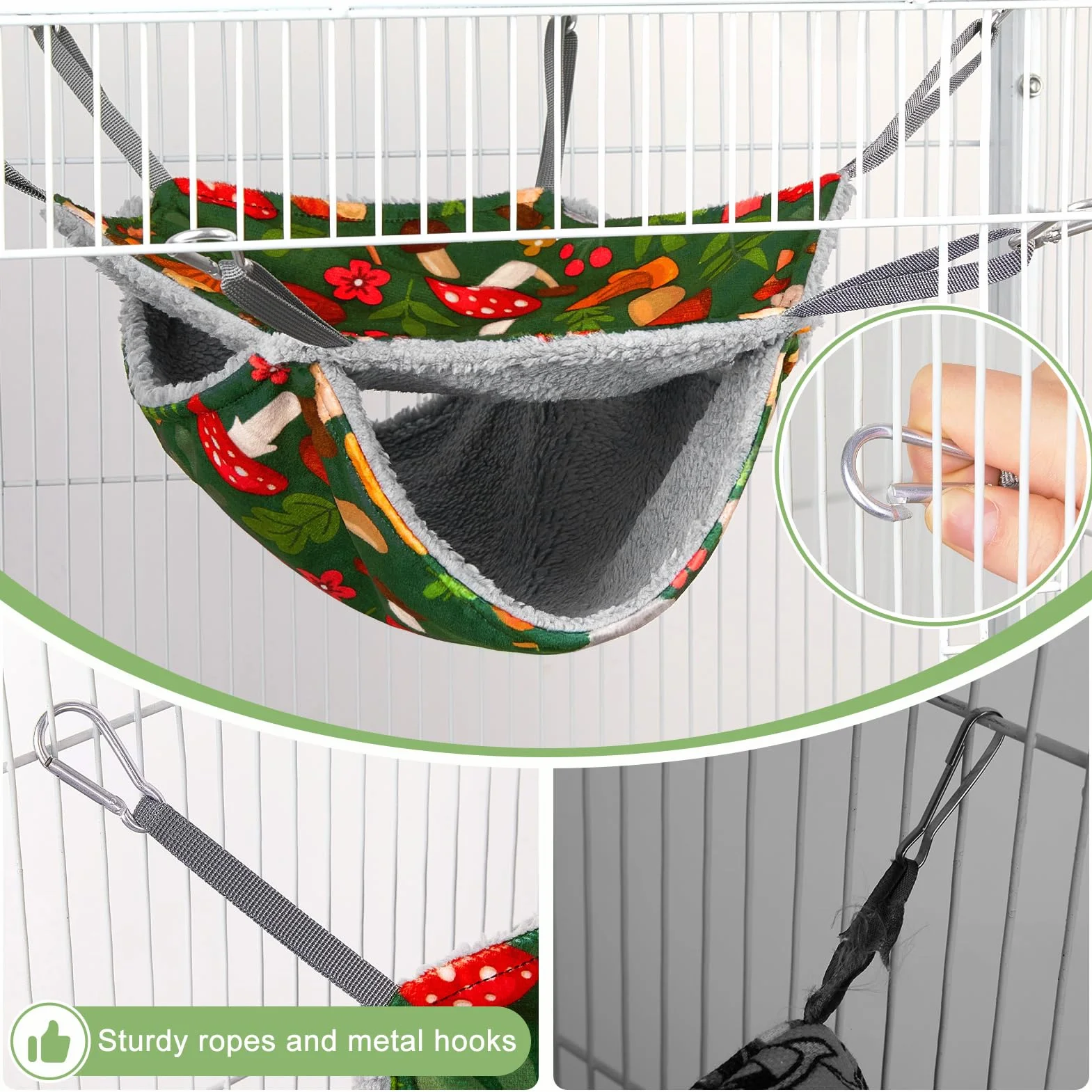 Lot de 2 hamsters lavables pour furet, rat, cochon d'Inde, cachette avec jouets tunnel doux, accessoires pour petits animaux pour furets, rats, hamsters, hérissons et planeurs en sucre