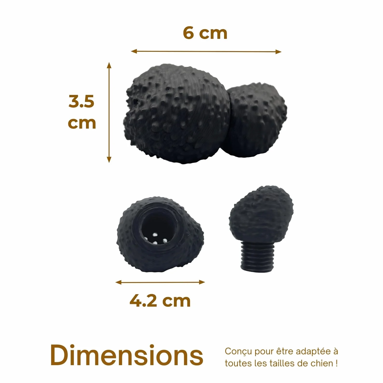 Réplique de Truffe en Plastique Kit Dressage Chien Truffier Compatible Huiles Essentielles Taille Moyenne à Grande