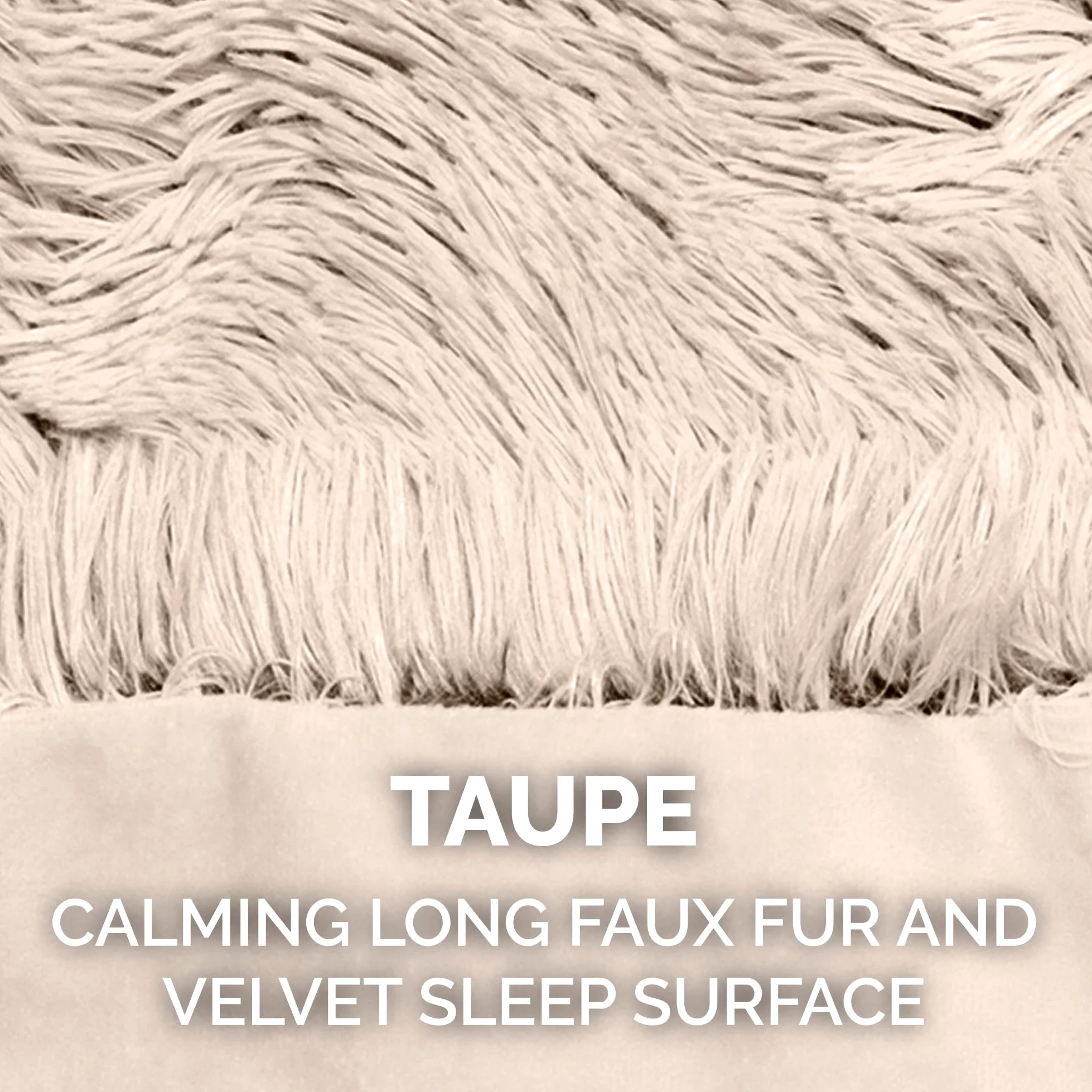 Furhaven Large Waterproof Calming Plush Long Faux Fur & Velvet Dog Blanket, Washable - Taupe, Large