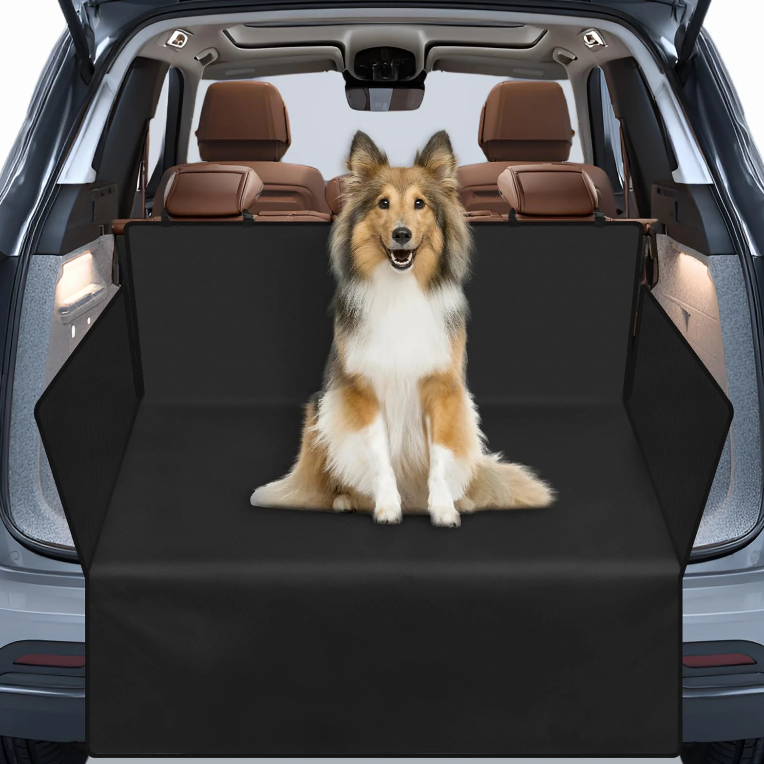 Protection Coffre Voiture Chien Universelle avec Protection Latérale, Housse Imperméable Résistant aux Rayures pour Voiture Camion SUV