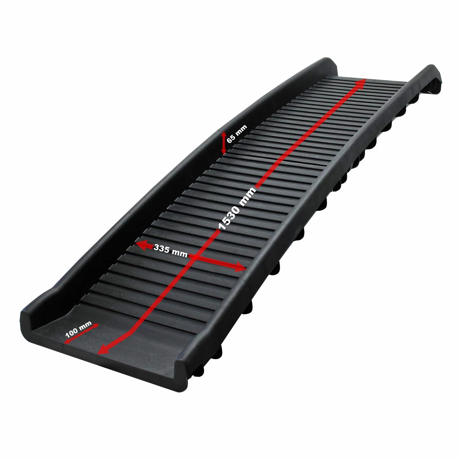Wiltec Rampe d'accès pour Chien 1560 x 400 x 100 mm 90 kg Pliable Plastique Antidérapante