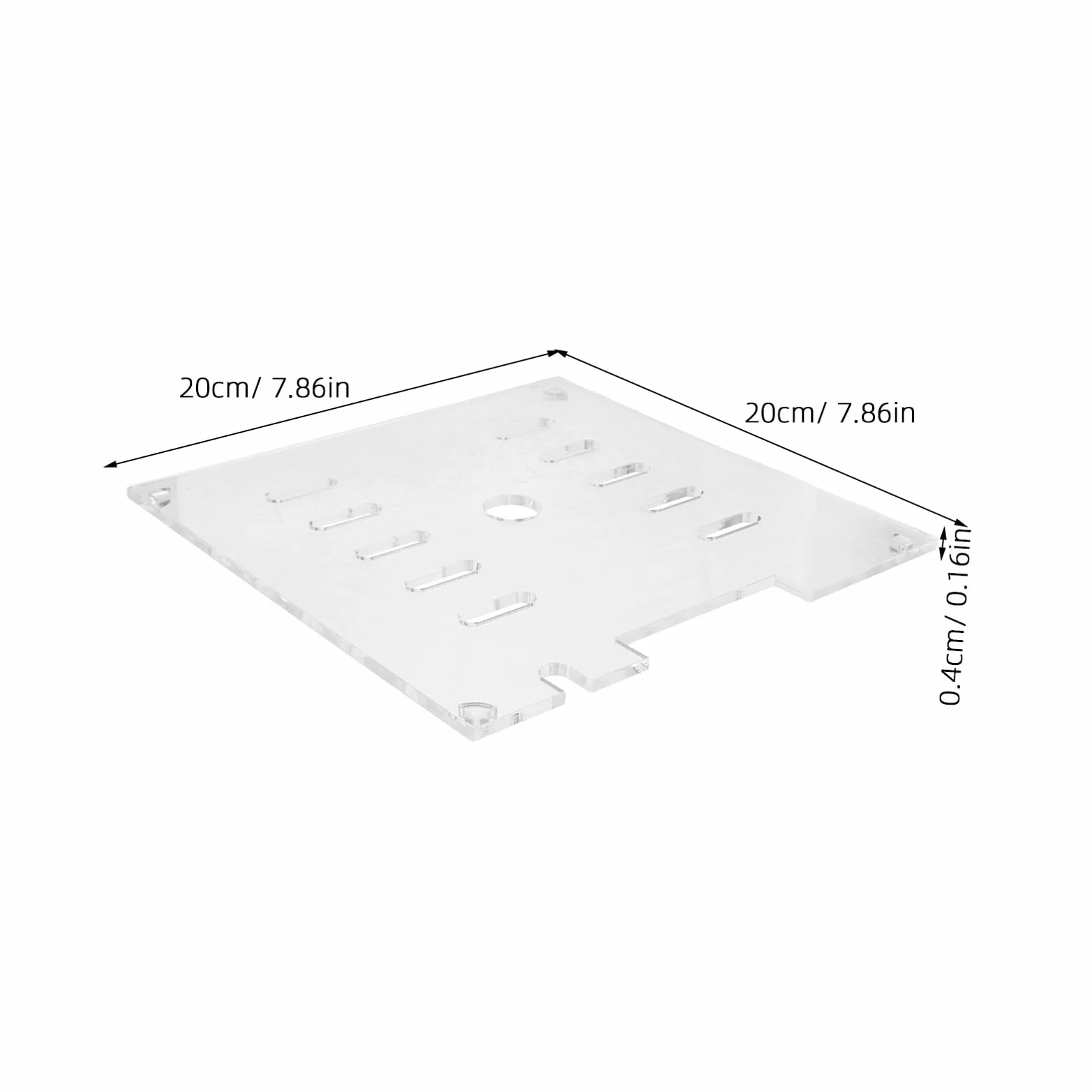 ARTIBETTER Couvercle en Acrylique Transparent 20x20 Cm pour Aquarium, Protection Anti-Saut Carré avec Grille