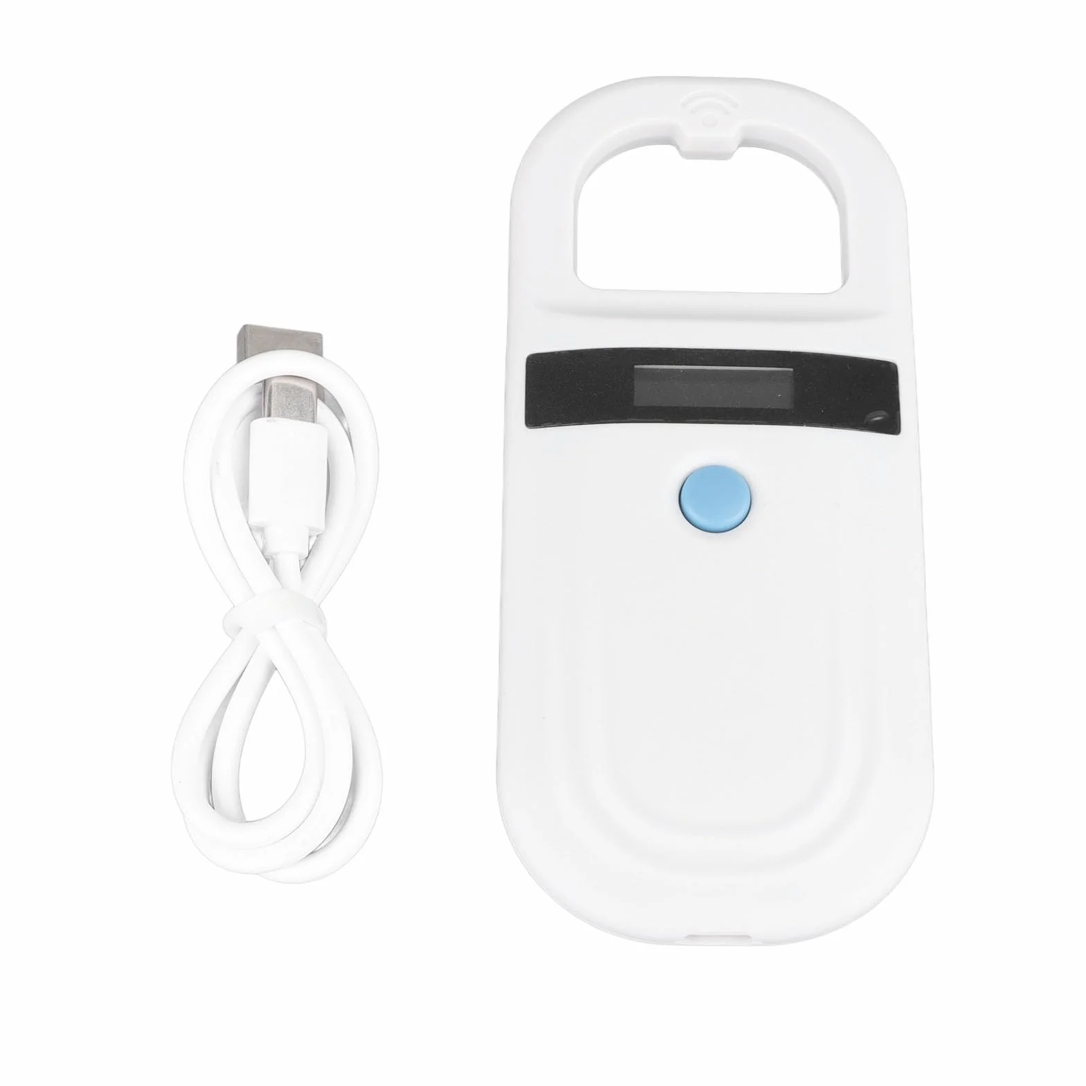 Akozon Scanner de Puces pour Animaux de Compagnie, Lecteur de Reconnaissance d'affichage Haute luminosité, Lecteur 3,7 V, pour Chiens, Chevaux, Chats, Cochons, étiquettes