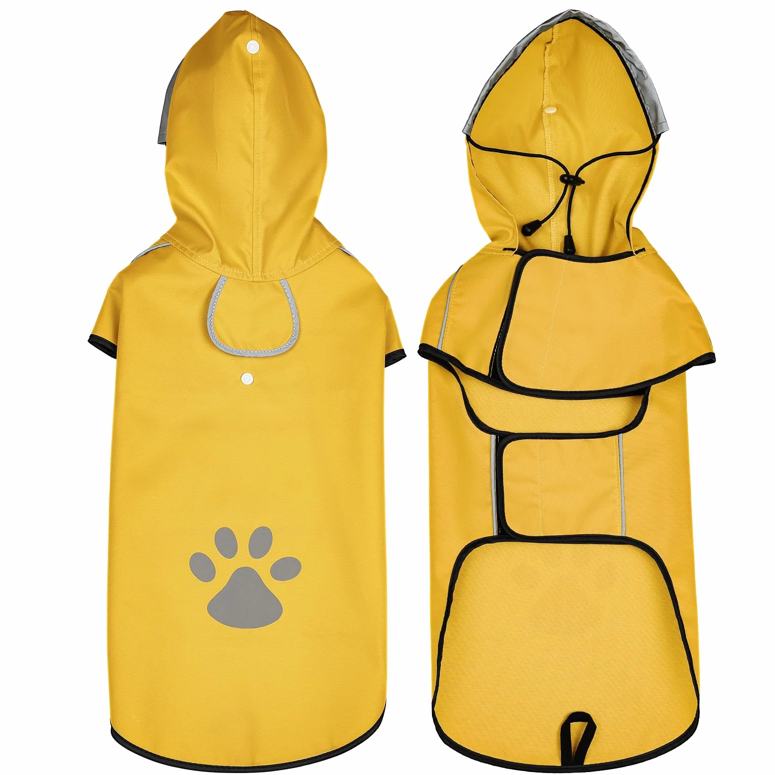 Manteaux Imperméables pour Chiens avec Capuchon et Réfléchissantes - Poncho de Pluie Taille XL