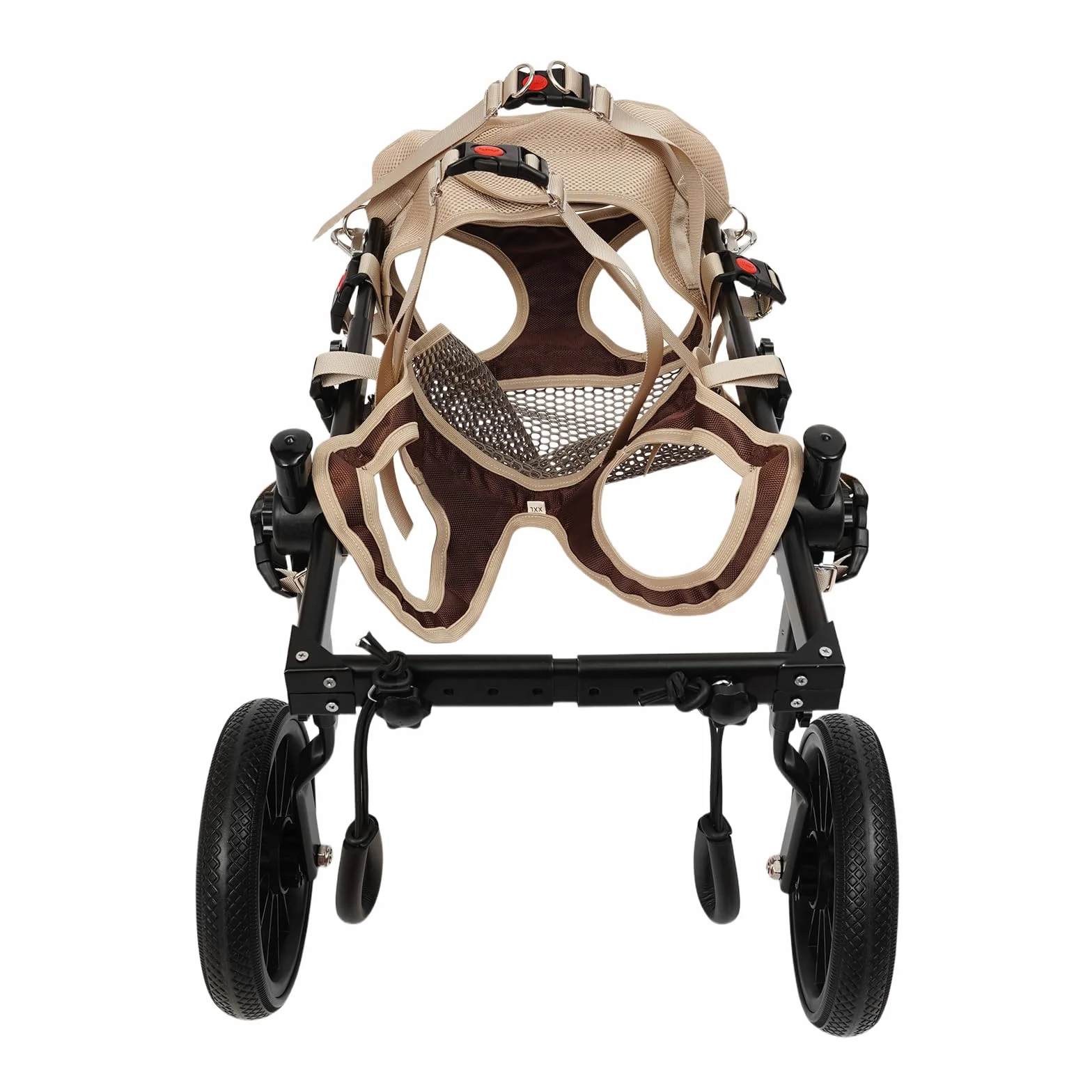 Fauteuil roulant réglable pour chien taille moyenne/grande, cadre aluminium léger, harnais maille, chariot arrière senior handicapé