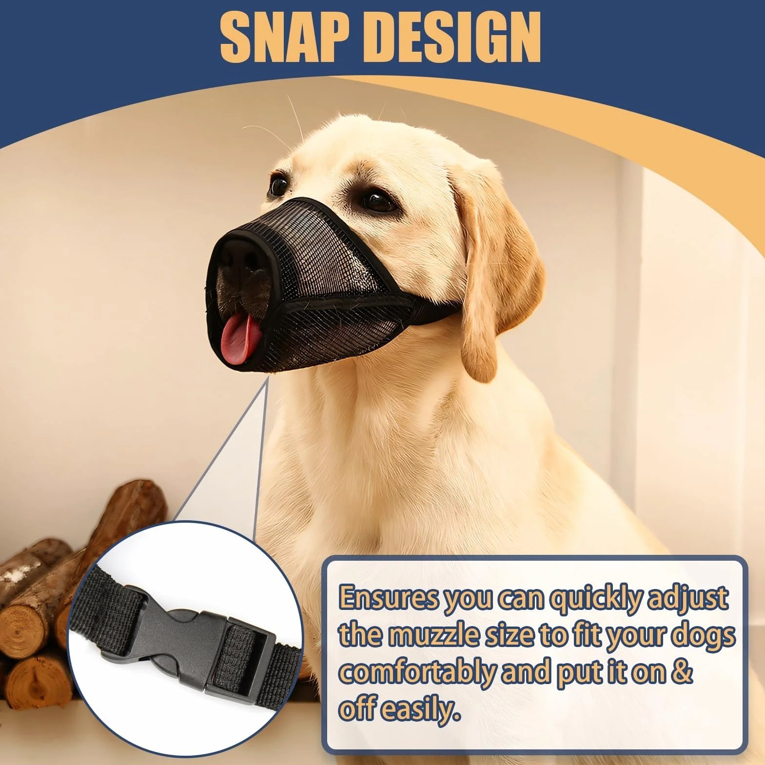 Muselière pour Chien Muselière Souple Réglable avec Sangles Velcro Museliere Anti Aboiement Morsure pour Petits et Moyens Chiens Jack Russell Terrier Corgi Shiba Inu (Noir,16-20cm)