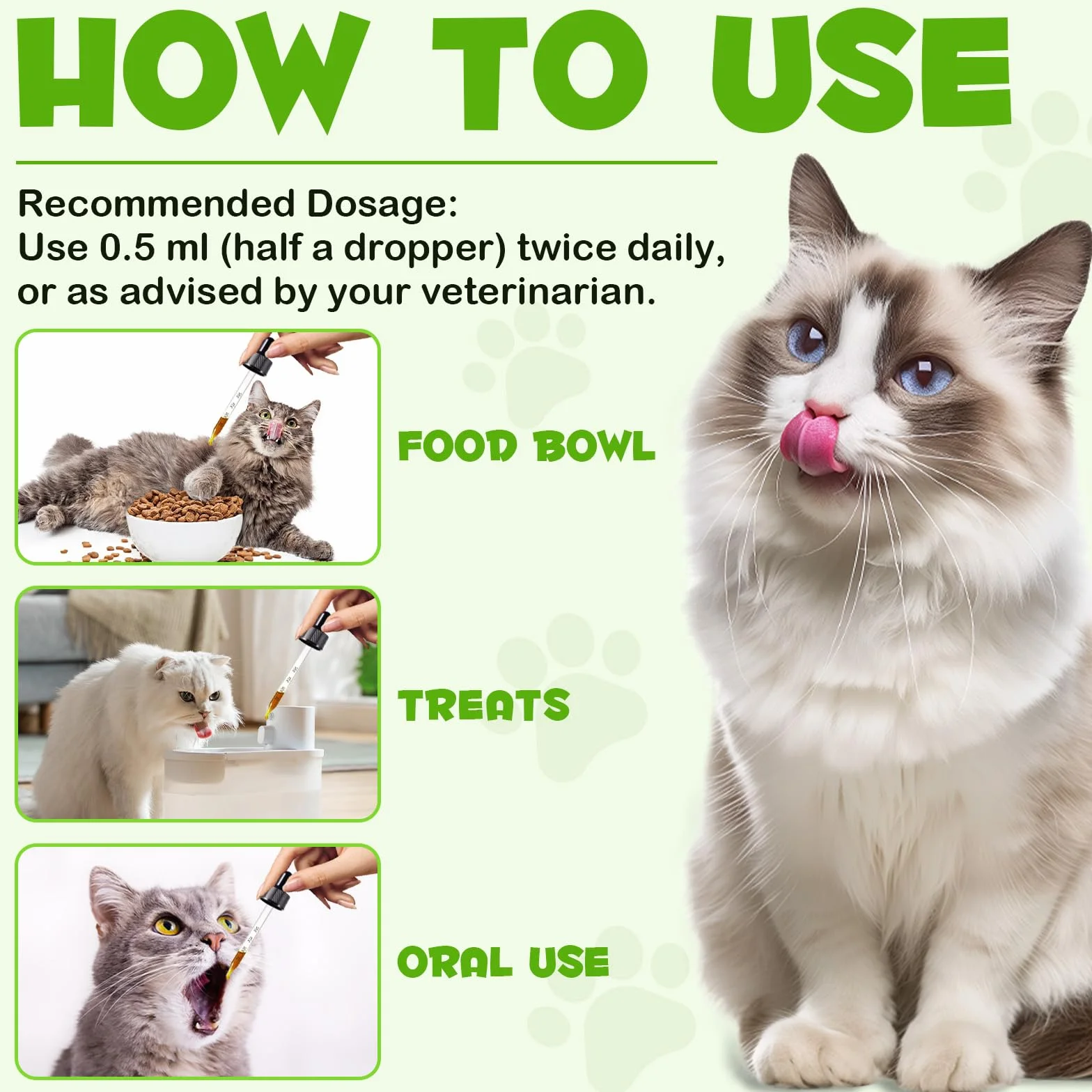 Probiotiques pour chats 3 en 1 60 ml avec enzymes digestives santé intestinale chatons adultes