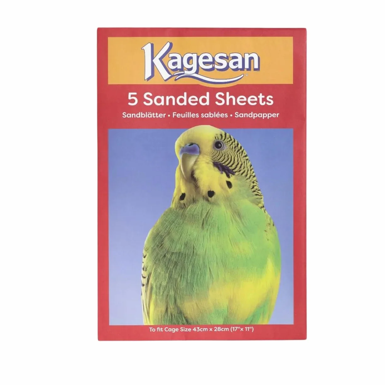 Papier de sable pour cage à oiseaux 43 x 28 cm Lot de 3 paquets de 5 feuilles