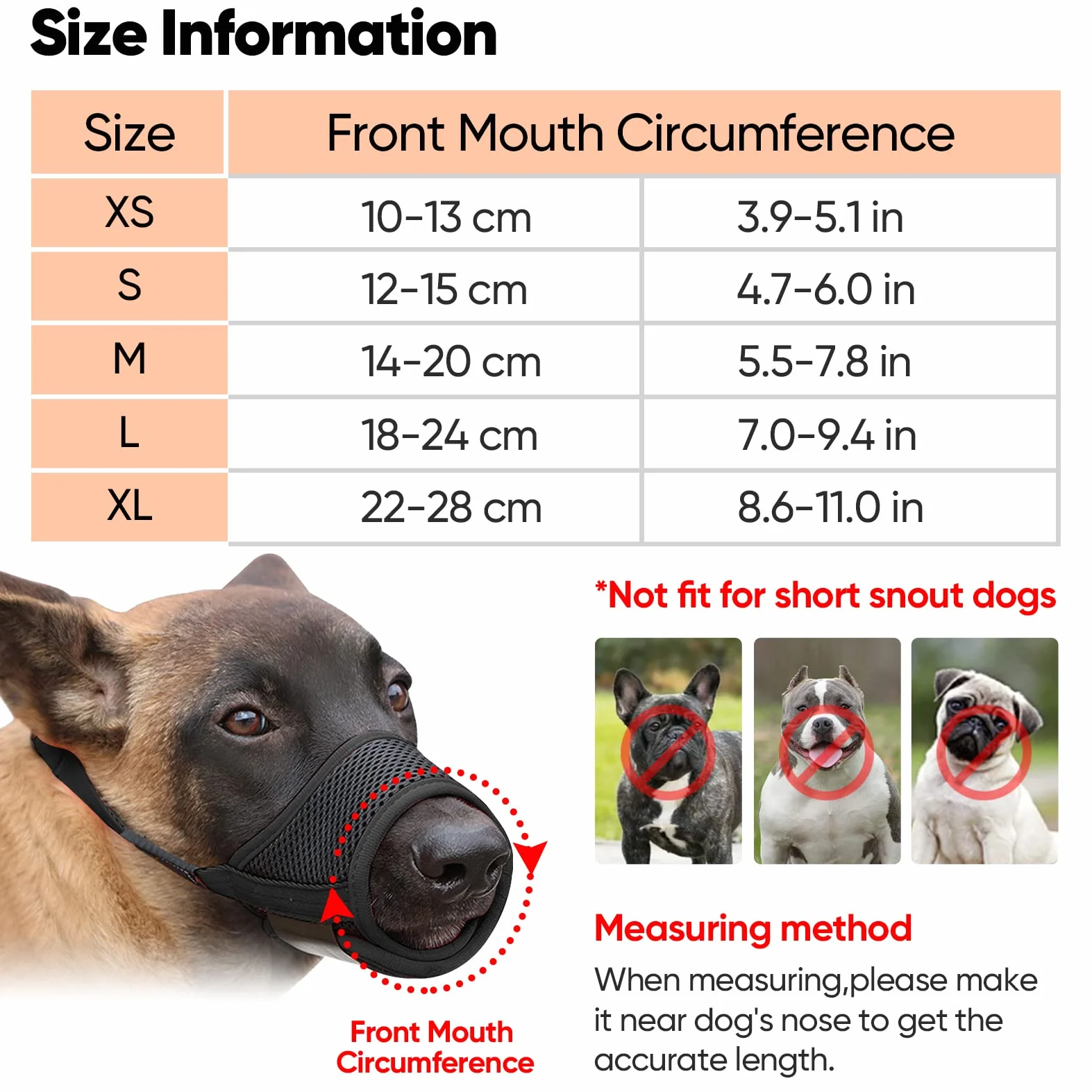 HEELE Muselière Souple Réglable pour Chiens en Nylon - Anti-Aboiement et Anti-Morsure - pour Petits et Moyens Chiens, Noir, M