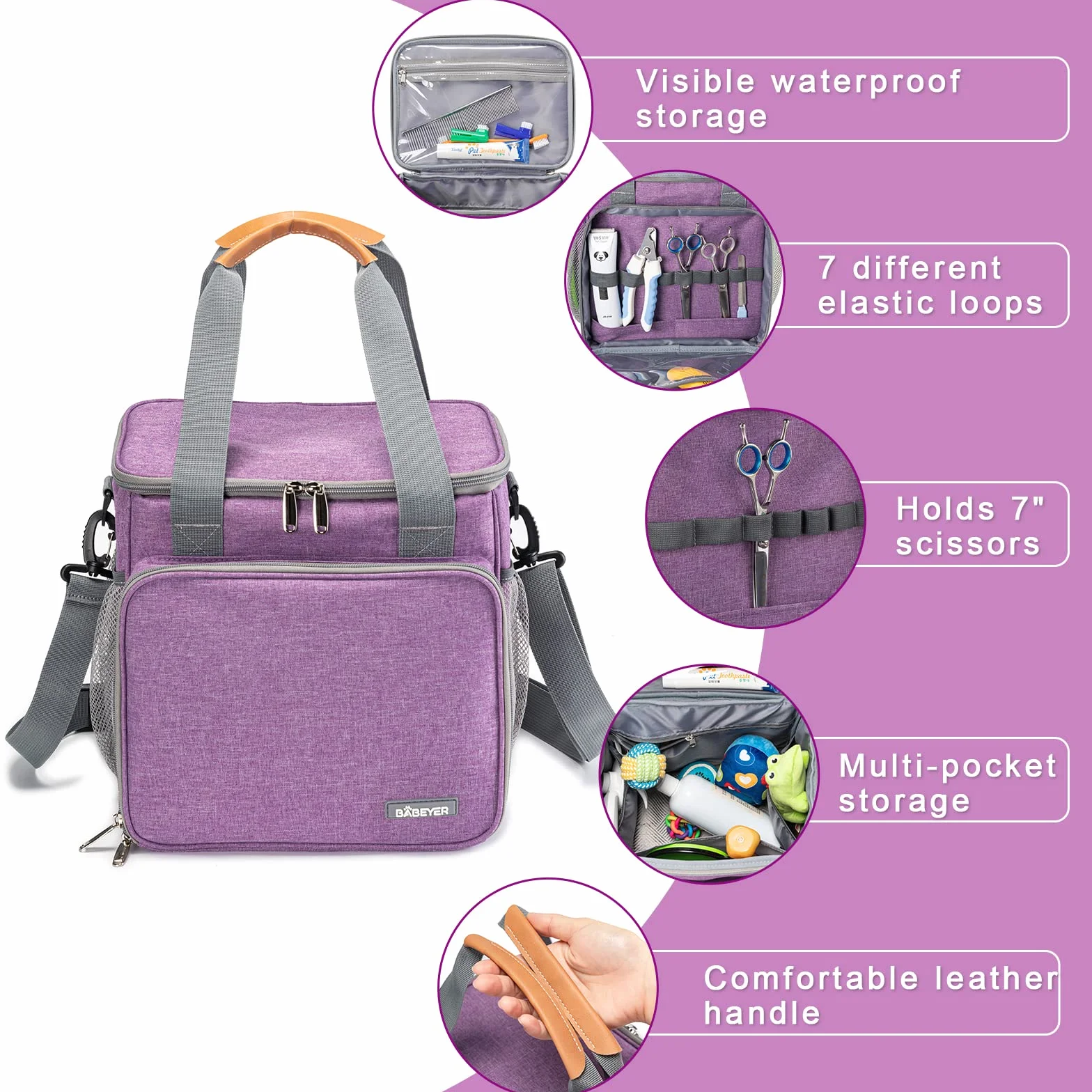 Sac de toilettage pour animaux de compagnie chien transport accessoires