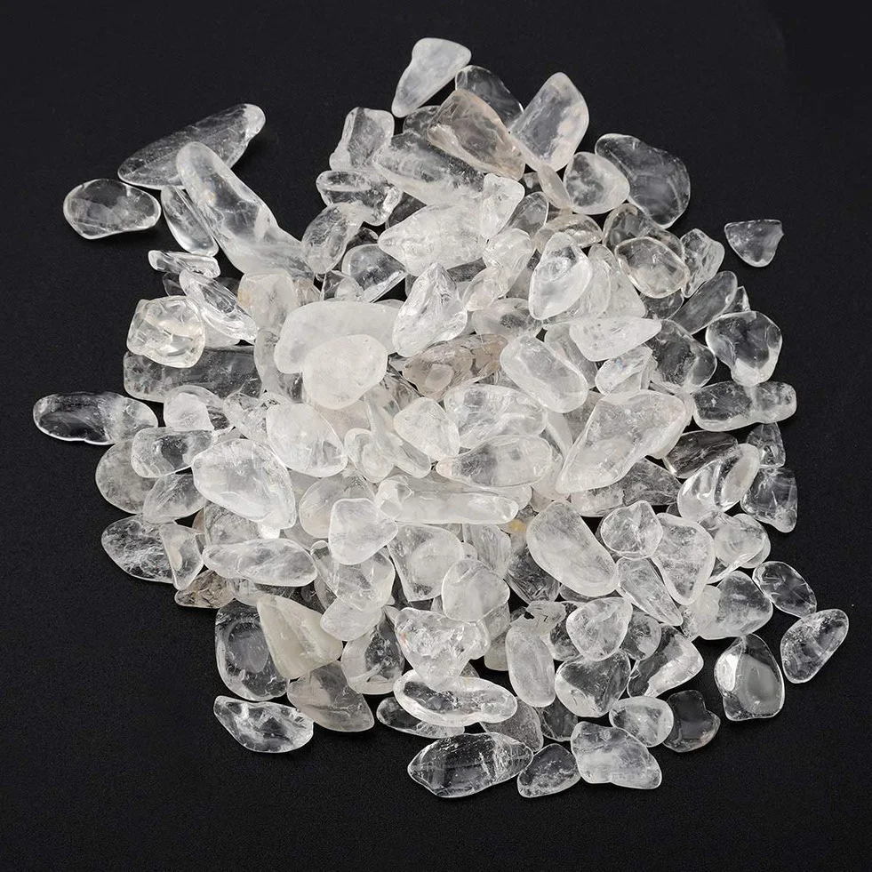 Pièces de Quartz en Cristal Naturel pour Aquarium, Pot de Fleurs, Décoration Bouddha (Blanc)