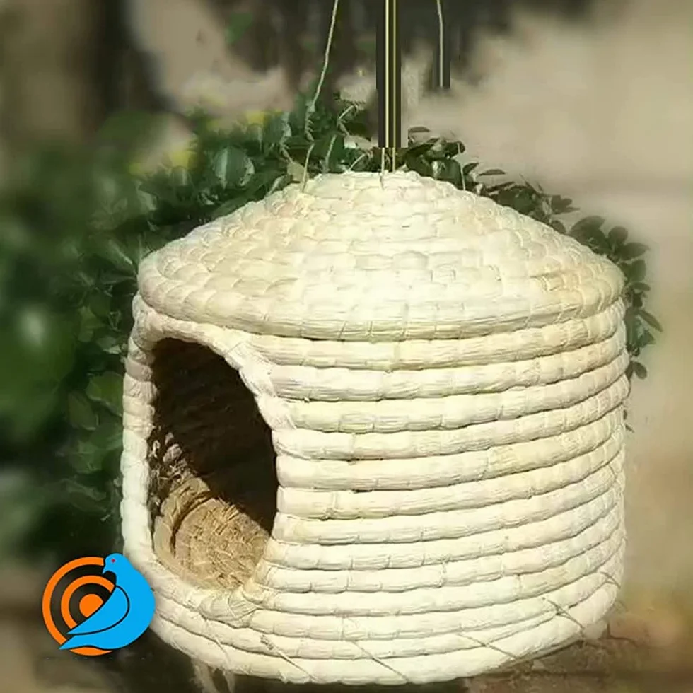 Nichoirs à Main Fibre de Tissu Cage à Oiseaux pour Pigeons Perroquets 30x21cm