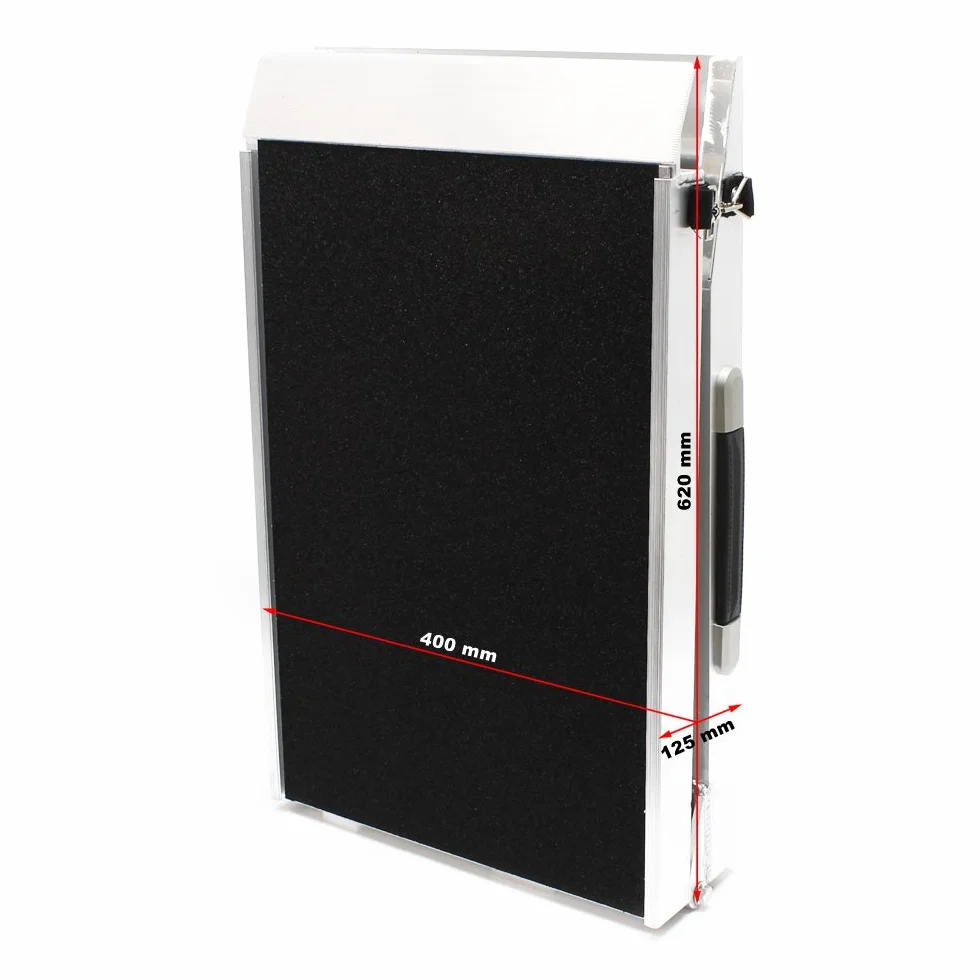 Wiltec Rampe d'accès pour Chien et Animaux – 1220 x 380 x 60 mm – capacité 115 kg – Une Fois Pliable – en Aluminium – avec Surface antidérapante Embarquement Voiture