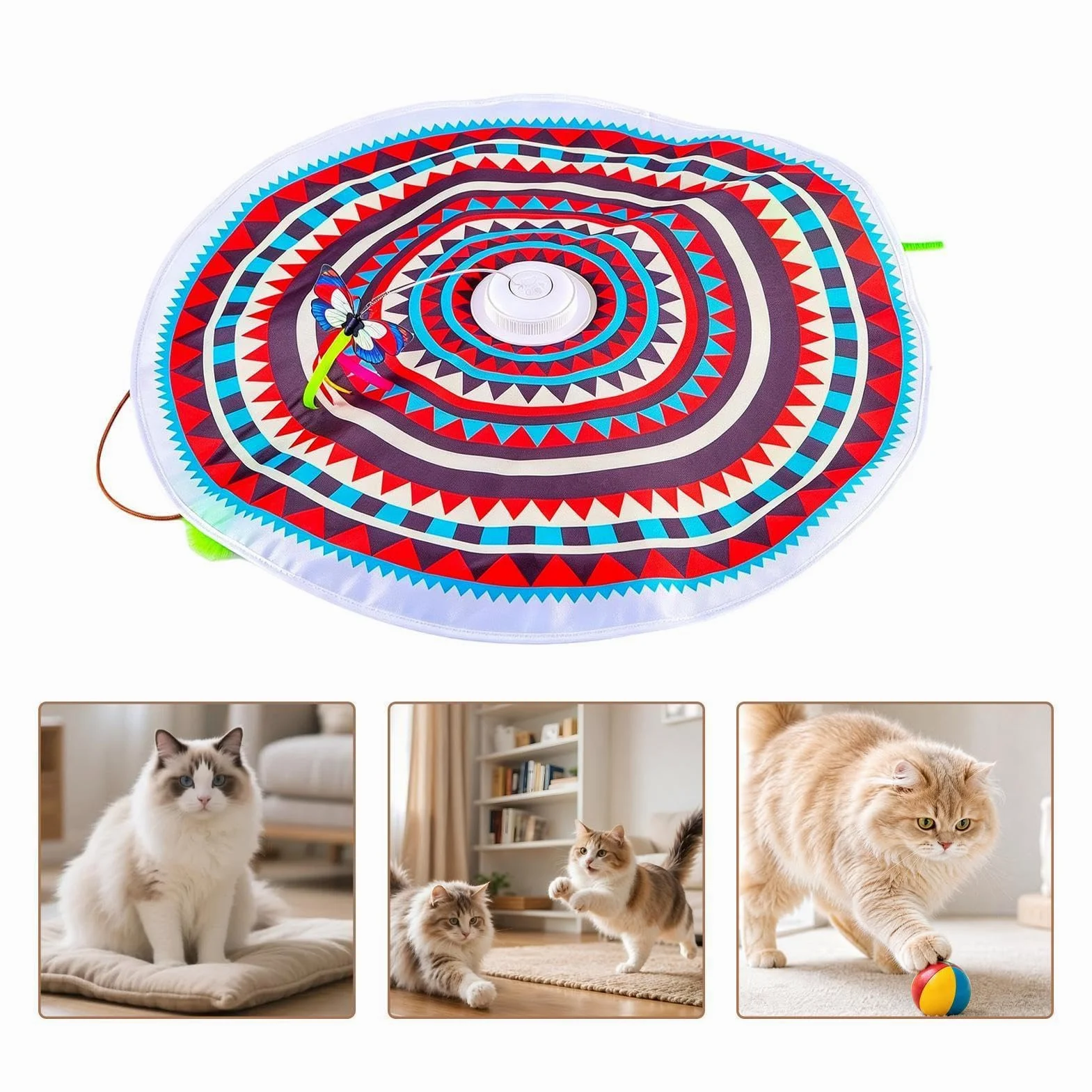 Jouet interactif pour chat rechargeable et intelligent | Jouet de divertissement chaton pour intérieur ou extérieur Balcon Appartement Maison Salon