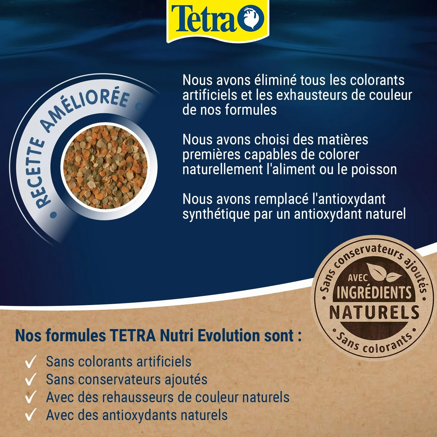 TetraMin Crisps Nutri Evolution Aliment Complet Crisps Poissons Tropicaux Ingrédients Naturels Sans conservateurs Sans colorants Boîte PET recyclé 250 ml