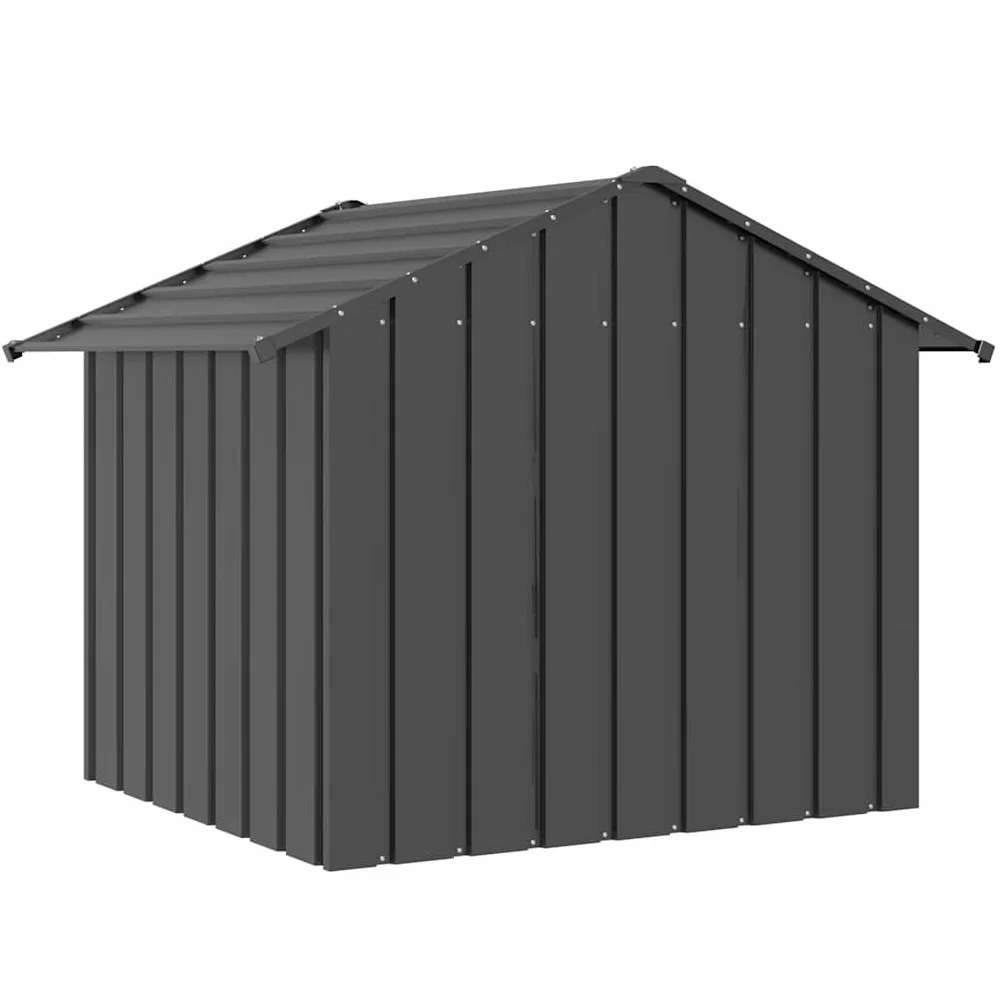 Chenil d'extérieur pour Chien, Enclos Cage Métal avec Toit Noir 131x101x102 cm Acier galvanisé