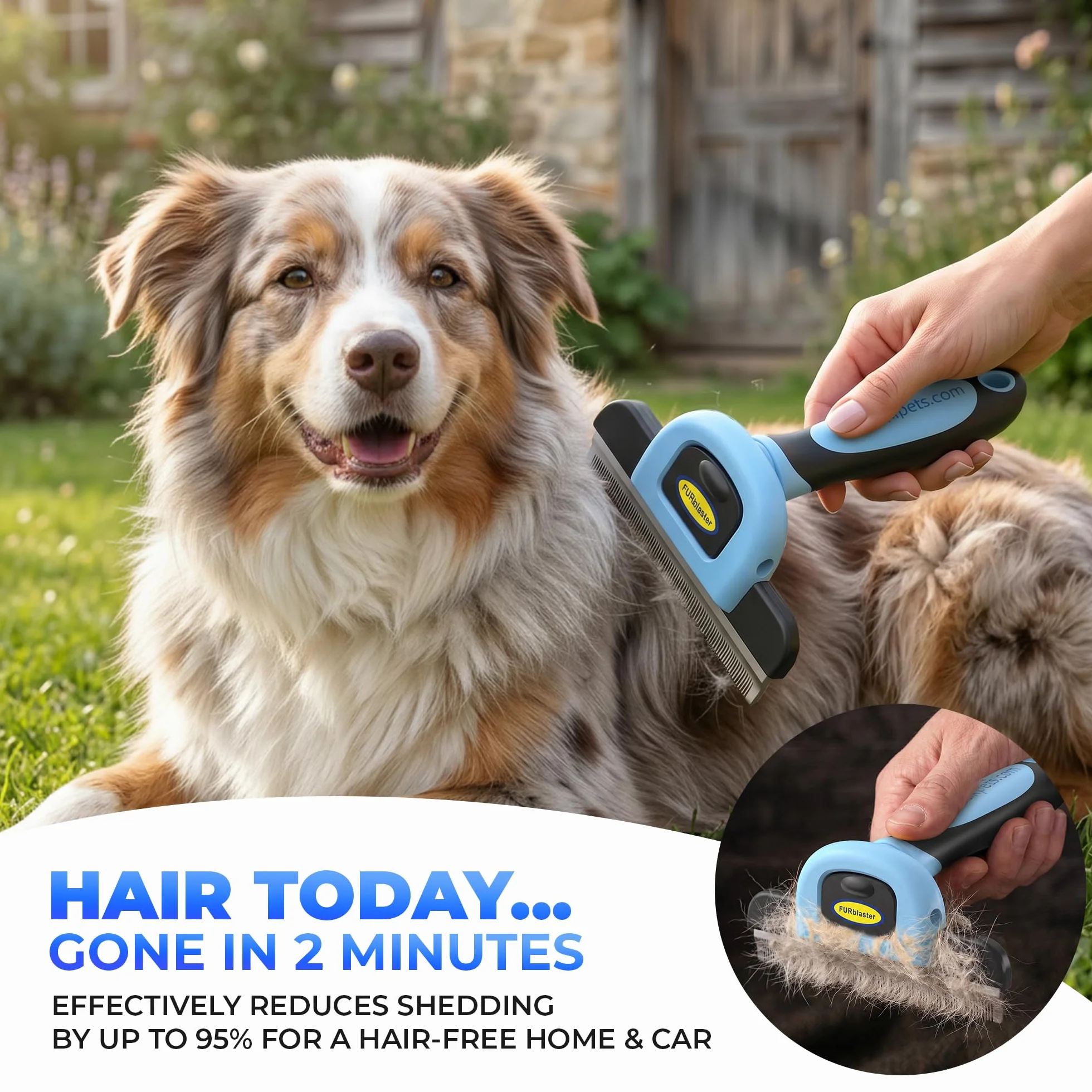 DakPets Outil de toilettage pour chiens et chats Brosse peigne