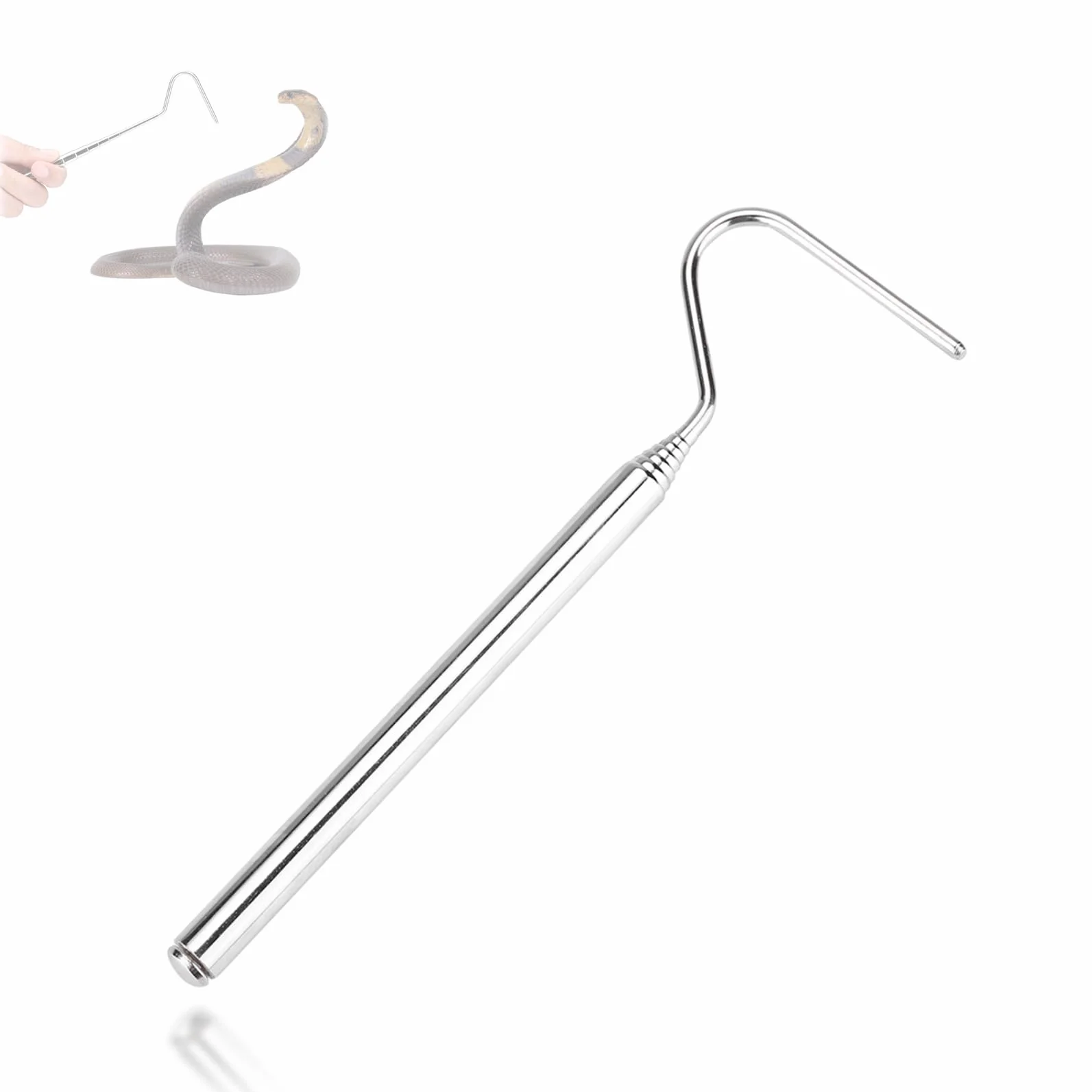 Pince à Serpent télescopique Extensible en Acier Inoxydable Portable, Outil de Capture de Serpent