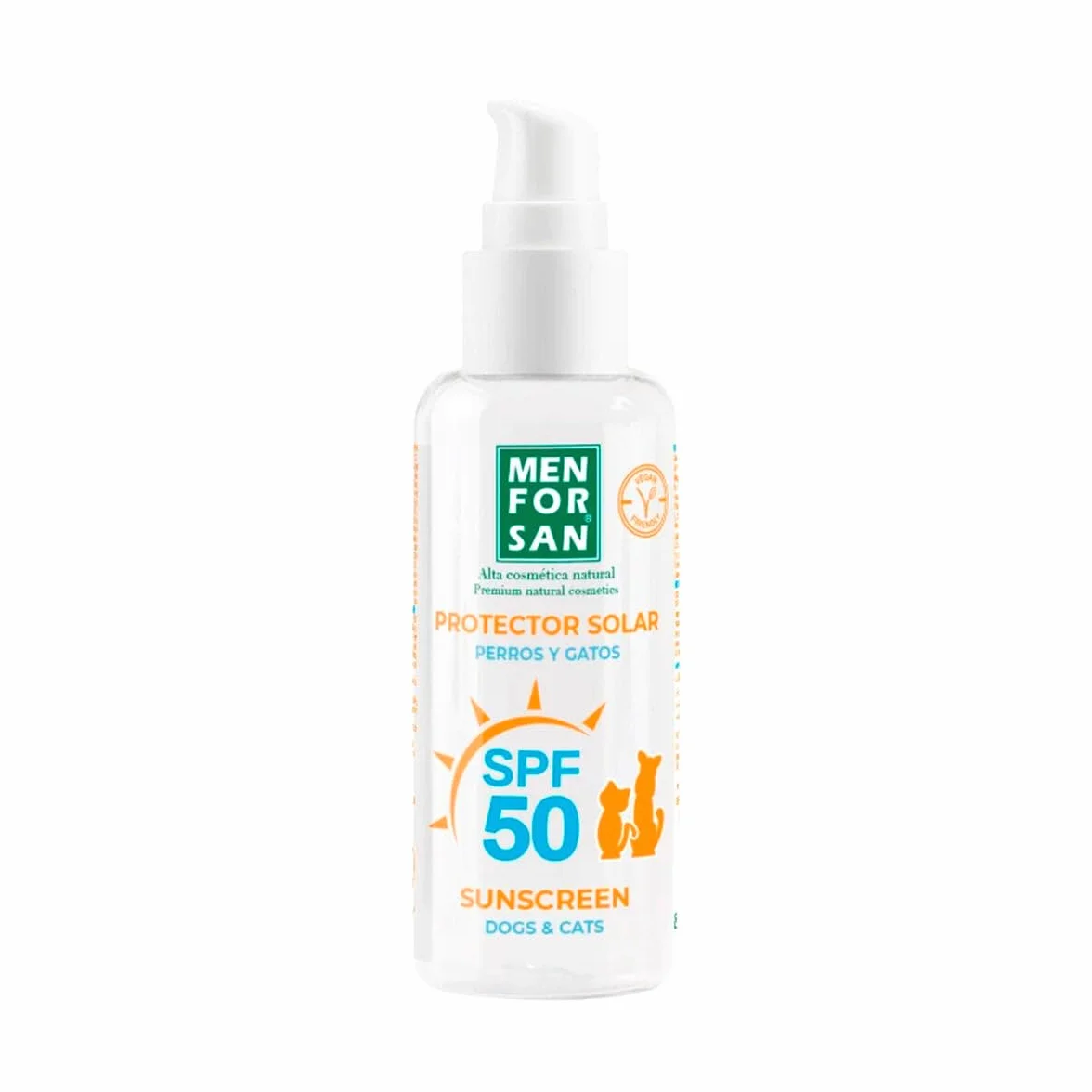 MENFORSAN Crème Solaire Facteur 50 pour Chiens et Chats 60ml, Protège la Peau des Rayons UVA et UVB, Résistant à l'eau