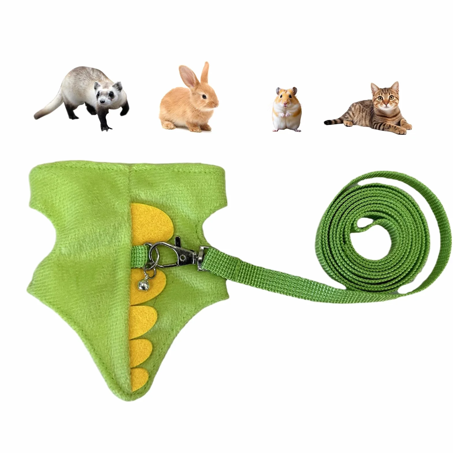Harnais pour Furet,Harnais Et Laisse Ajustable Vêtement pour Petit Animal - Vêtement Doux pour Petits Animaux de Compagnie pour Sorties Quotidiennes Photos de Chinchillas Aventure Extérieure Chaton