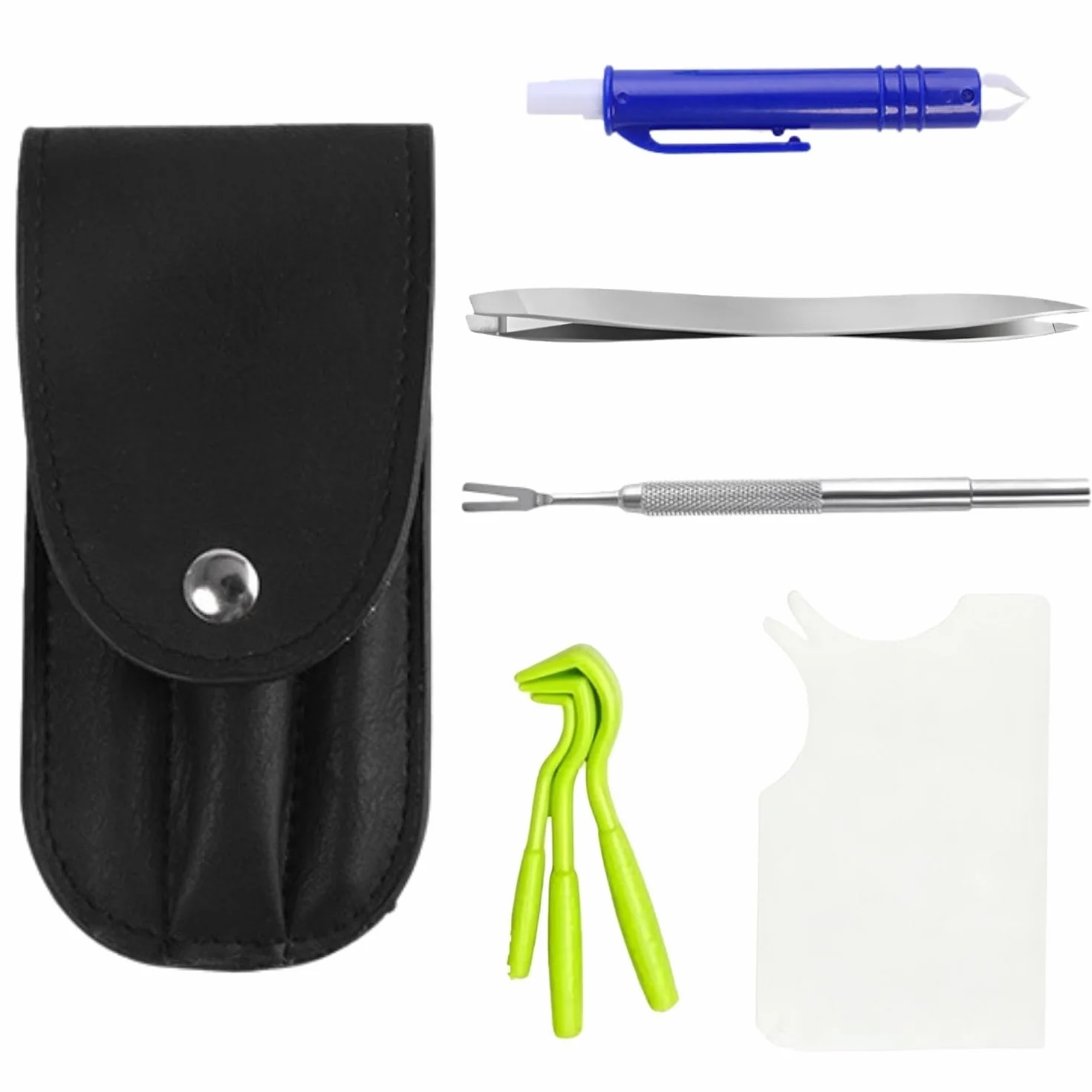 Pince à tiques kit 7 en 1 avec étui pour humains, chiens, chats