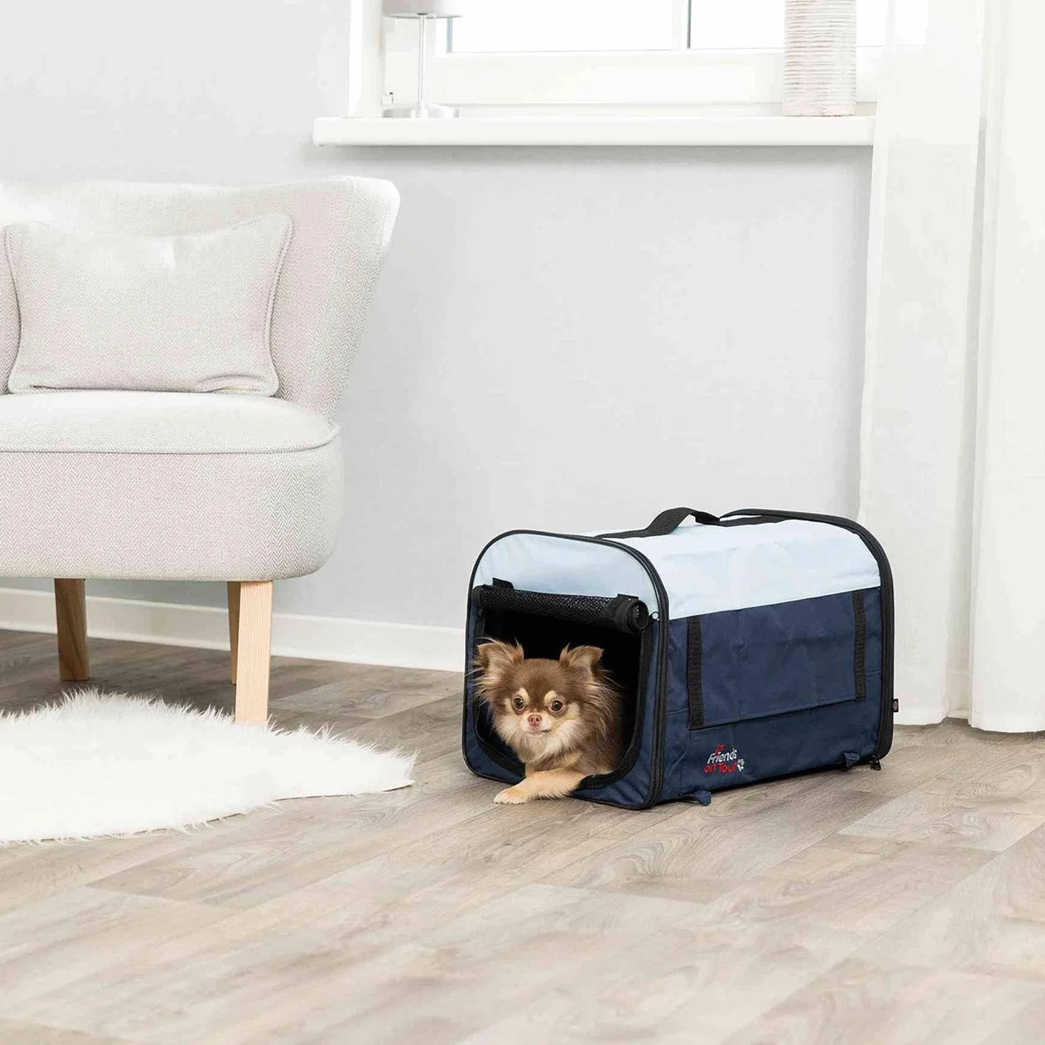 TRIXIE Home Box pour chien Taille S 64 x 54 x 48 pliable 1 porte avant et côté