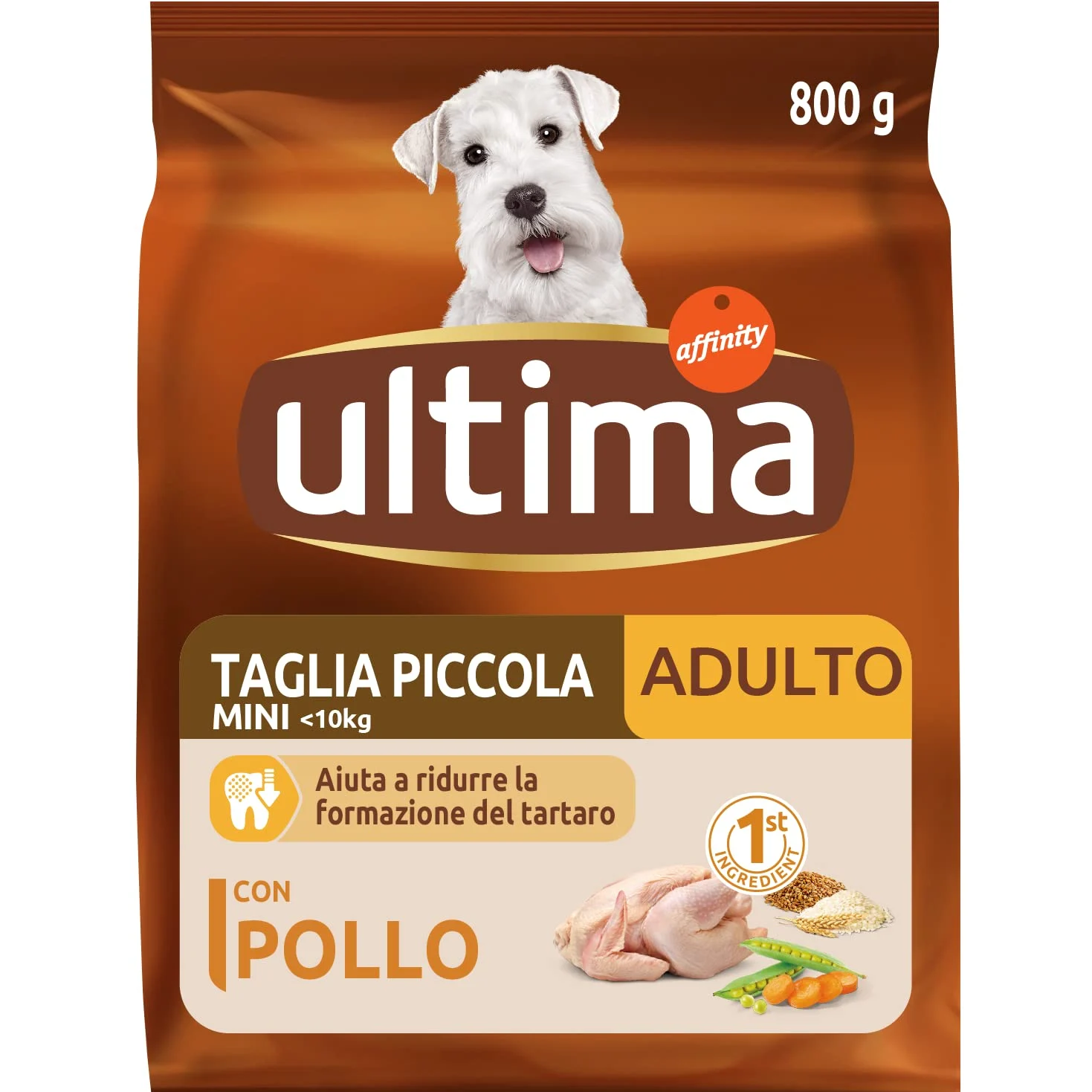 Ultima Petite Taille Adulte Poulet – Croquettes pour Chien – Lot de 8 x 800 g – Total 6,4 kg