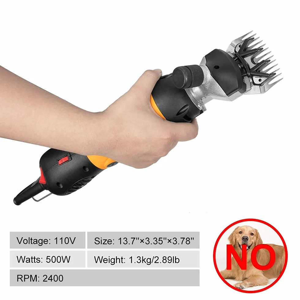 BEETRO Tondeuse électrique professionnelle 500 W 6 vitesses pour moutons alpagas chèvres