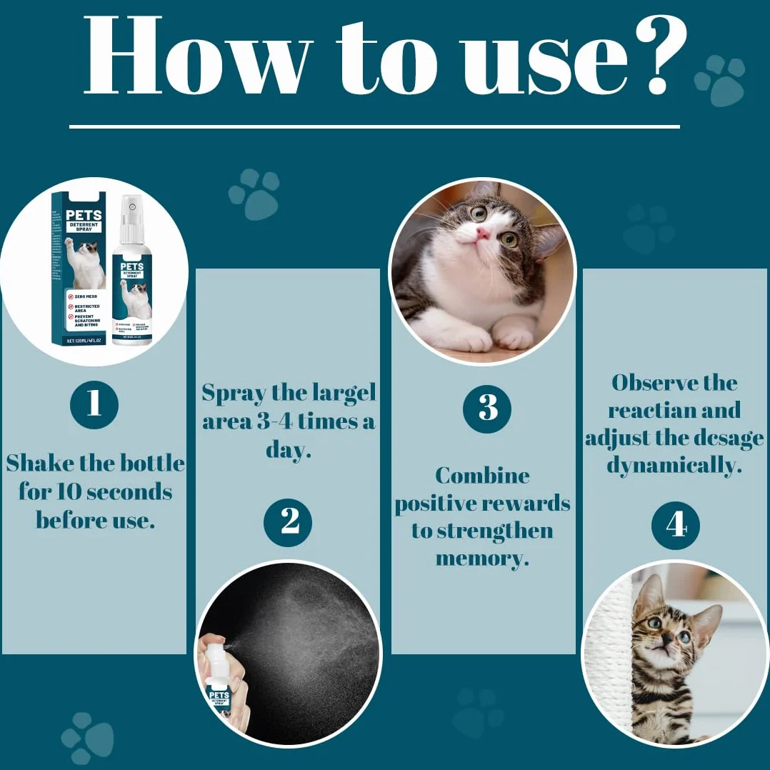 EIHI Spray Répulsif Chat Anti-Griffage 120ML Protecteur Meubles Anti-Rayures