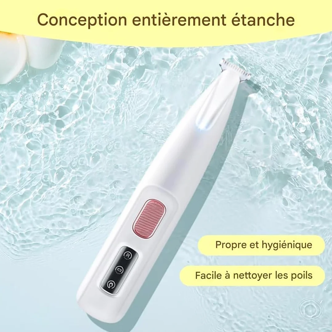 Tondeuse de Toilettage GrosMatou Silencieuse Rechargeable USB LED Étanche Compacte