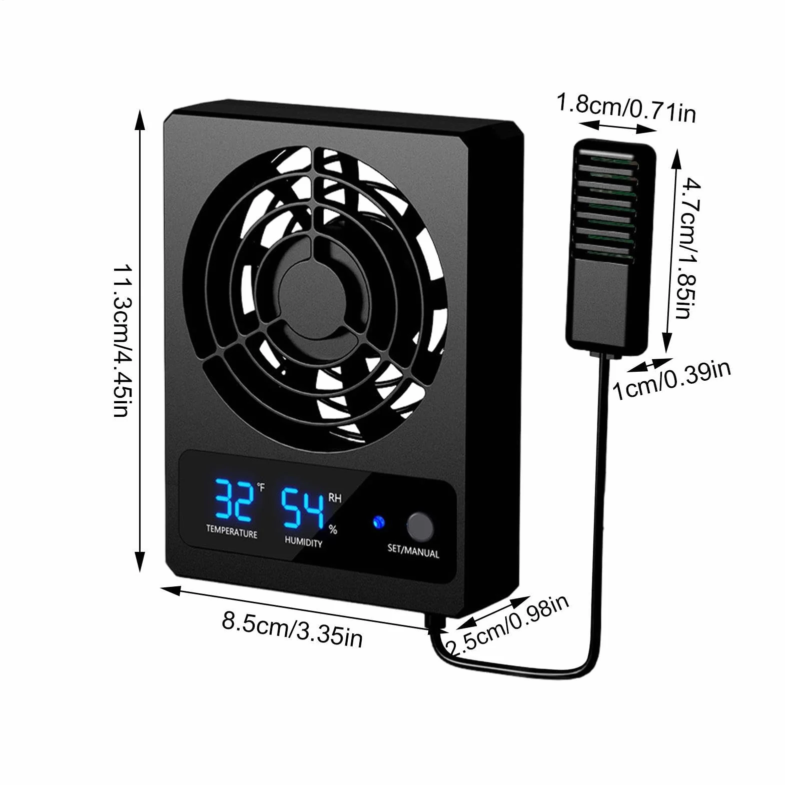 ventilateur terrarium numérique Ventilateur de refroidissement numérique pour reptiles Ventilation silencieuse reptile Refroidissement terrarium pour reptiles avec affichage LEDt