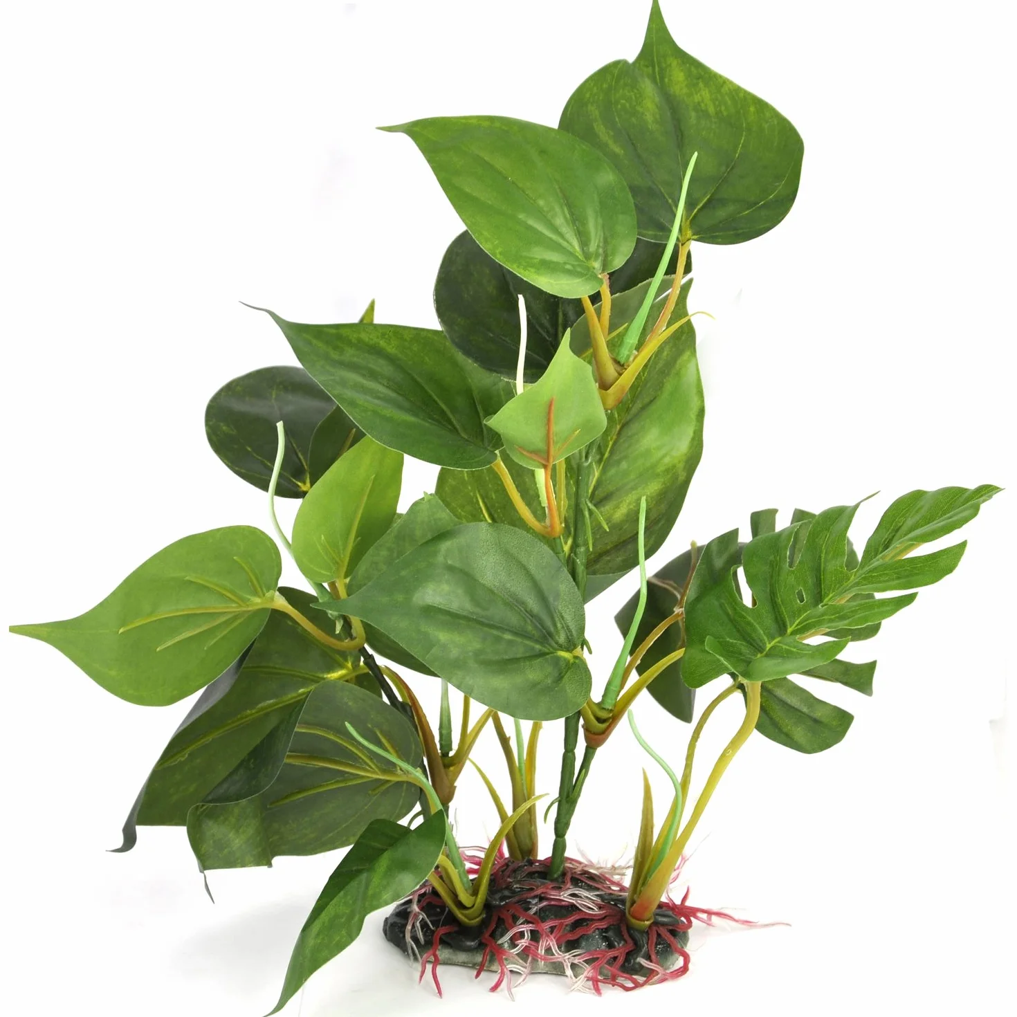 DIGIFLEX Plante d'aquarium artificielle 30 cm aspect réaliste Ornement aquarium feuilles vertes