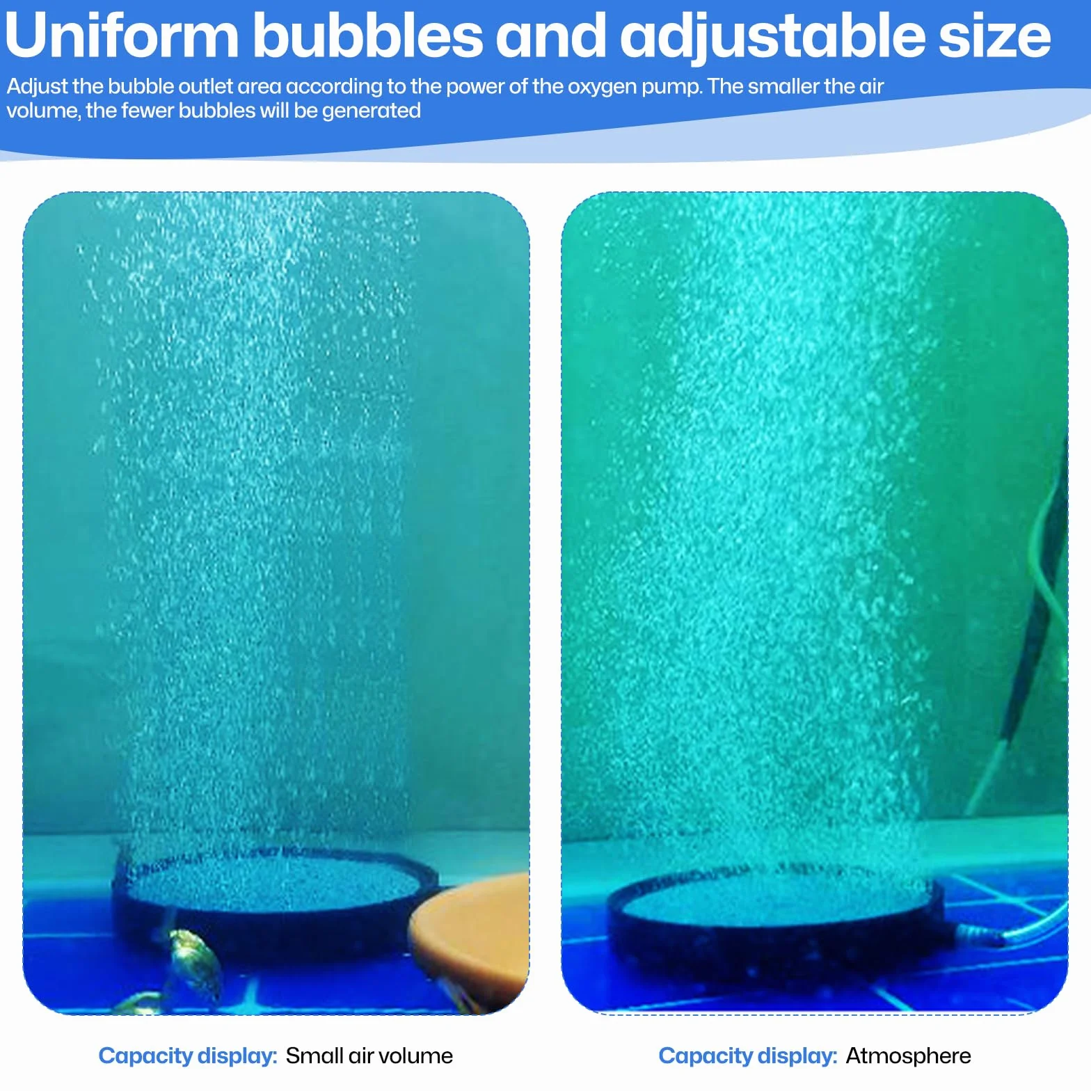 Aquarium Pierre à Air 10 cm Bulleur Diffuseur d'Oxygène Lot de 2