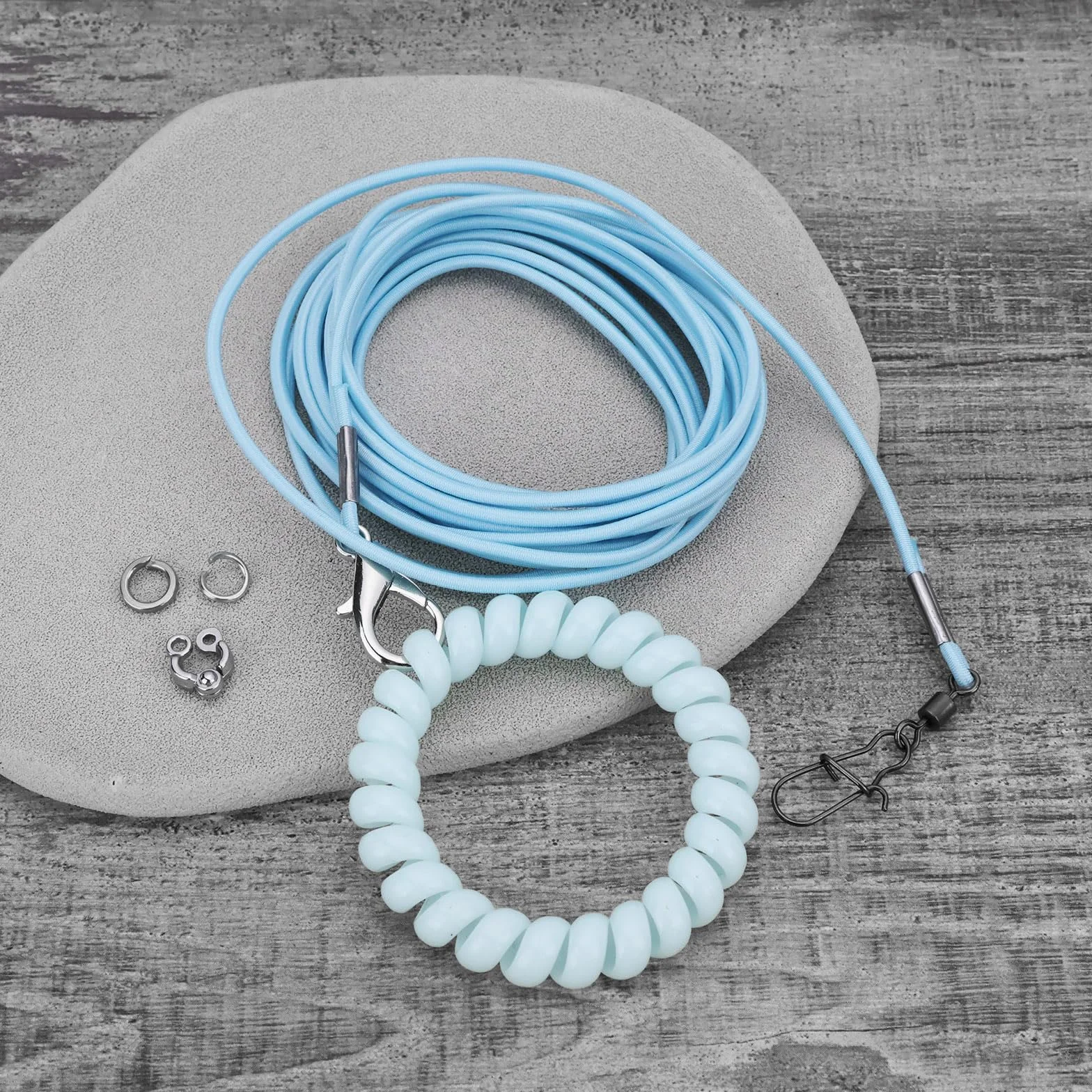 Harnais pour oiseaux avec anneau 4 # Bleu 3 m