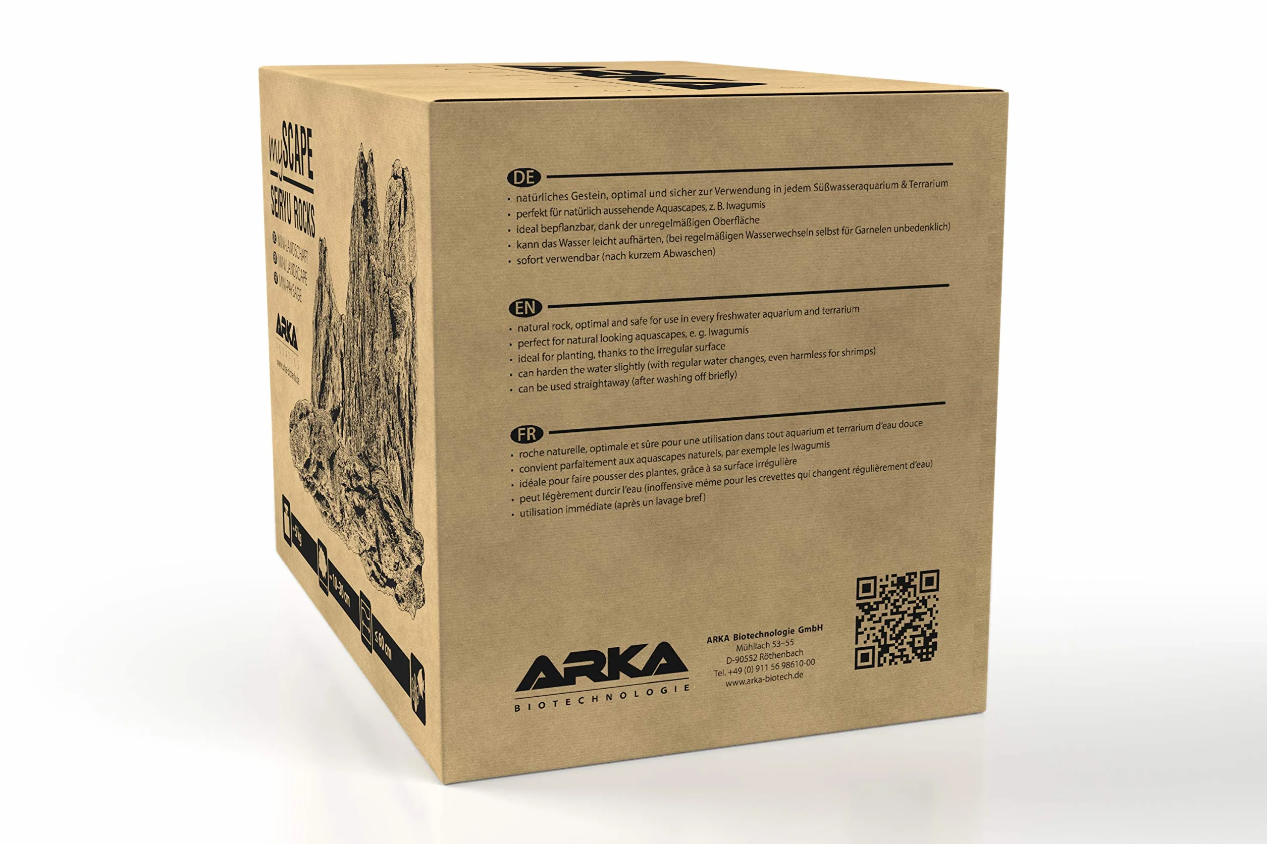 ARKA mySCAPE-Rocks Seiryu Pierres Naturelles d'aquascaping pour Aquariums d'Eau Douce et Terrariums