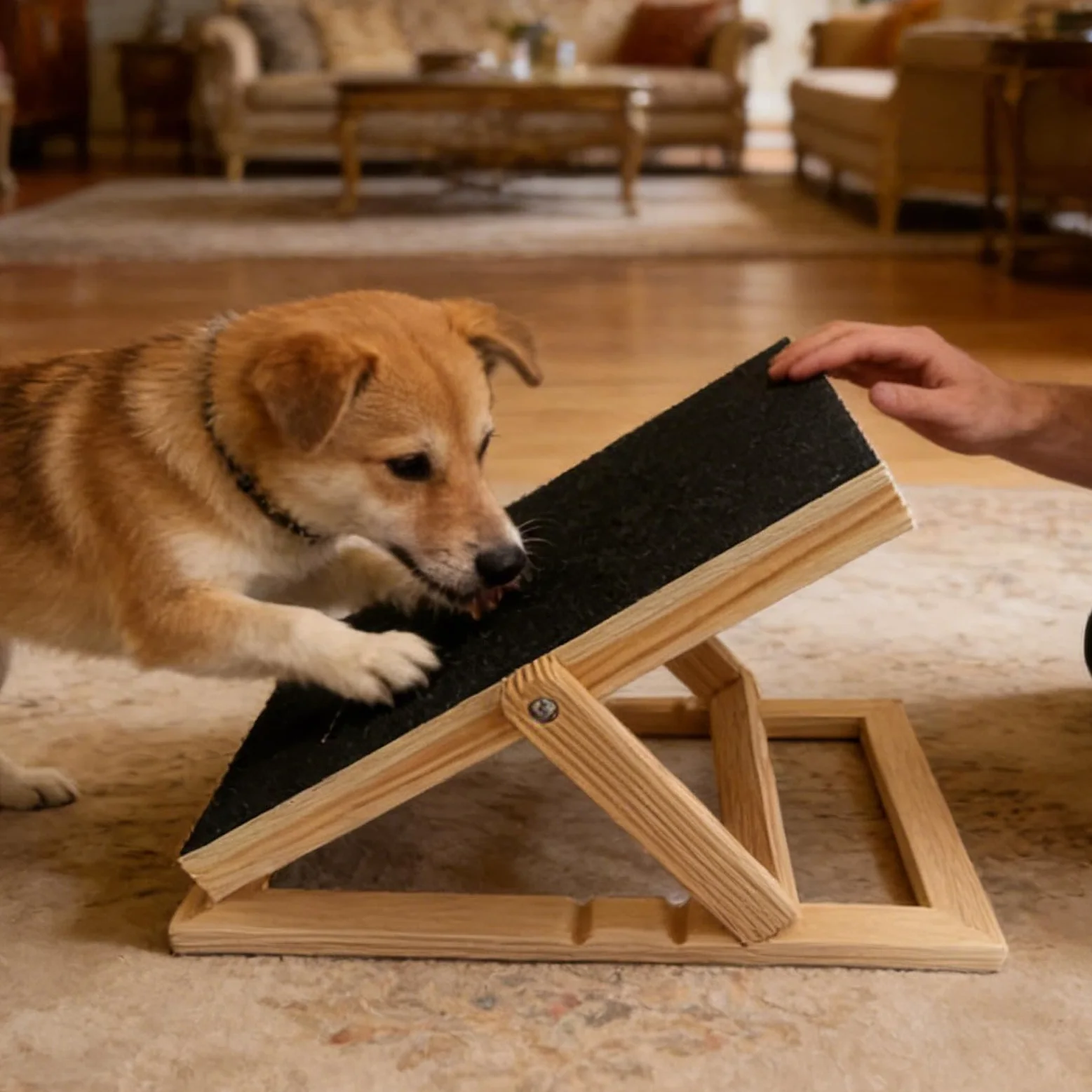 Generico pour griffes de chien avec – Pad interactif en bois avec | compartiment pour collations, planche à limer pour griffes de chien, pour , plage, jardin, maison