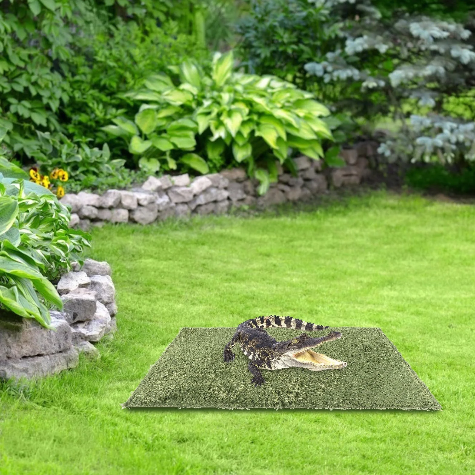 Lot de 2 Tapis pour Reptiles et Tortues en Coton Vert Imperméable Réutilisable